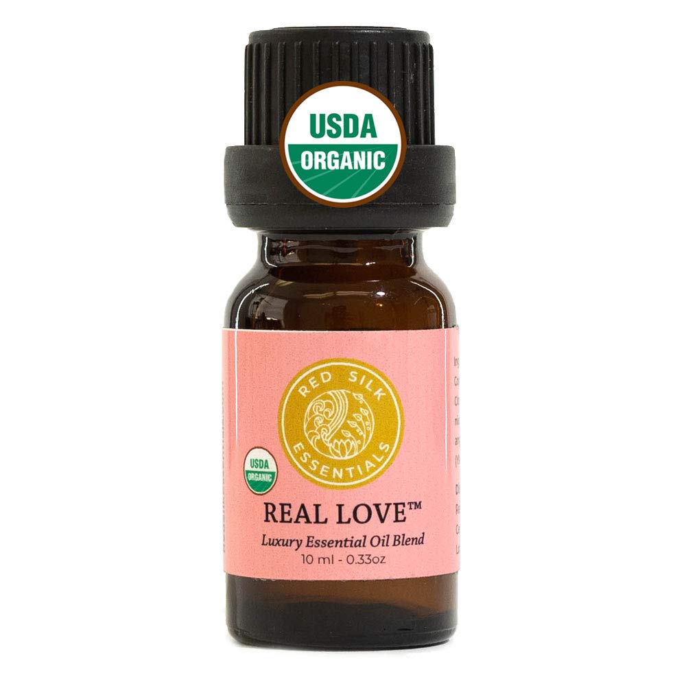 Organic Love Essential Oil Multi-Purpose Floral Blend for Skin Care,  Attraction, Arousal - 100% Pure USDA Certified, 10 ml undiluted