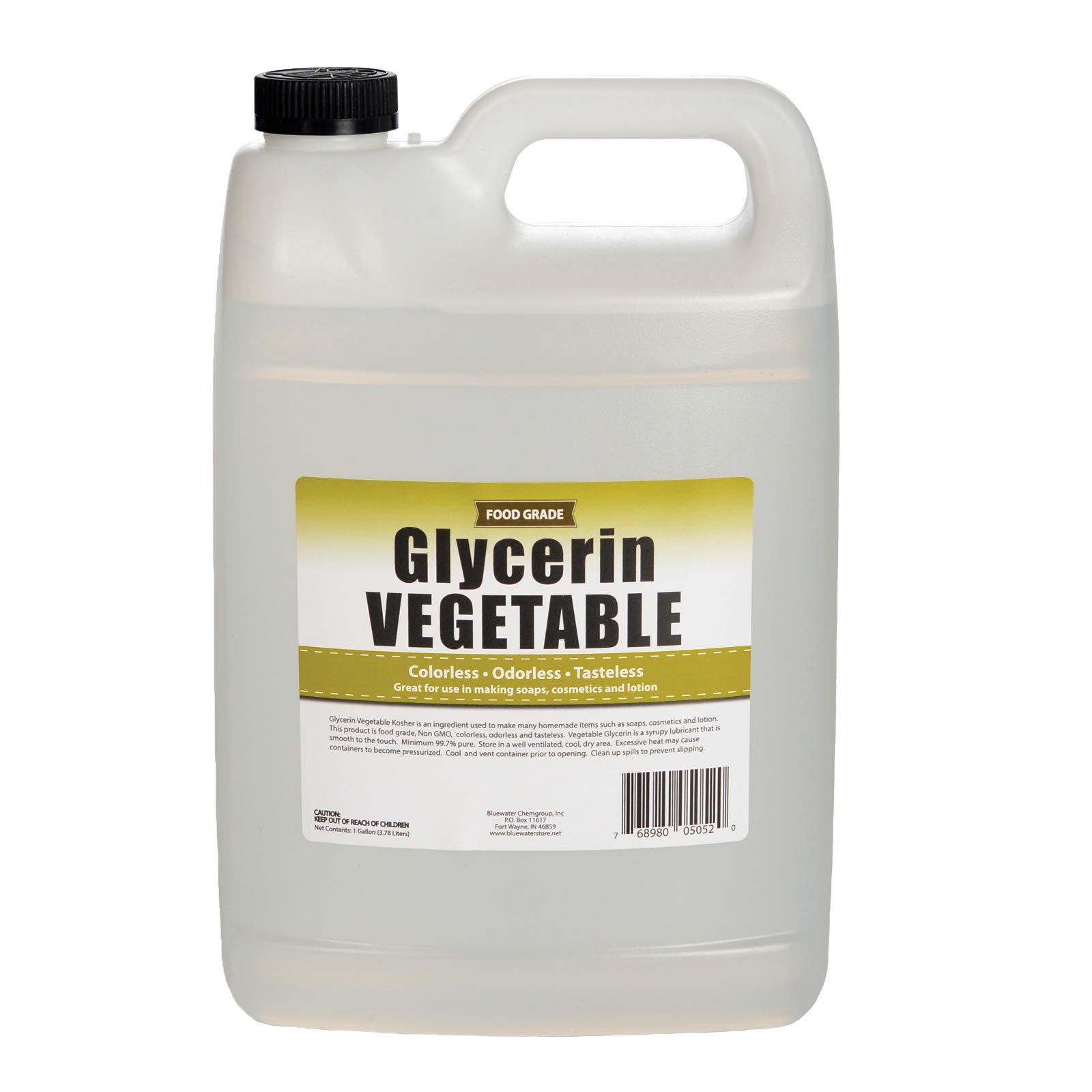 Vegetable Glycerin - 1 Gallon - All Natural USP Grade - Premium Quality Liquid  Glycerin Excellent Emollient Qualities Amazing Skin and Hair Benefits DIY  beauty products