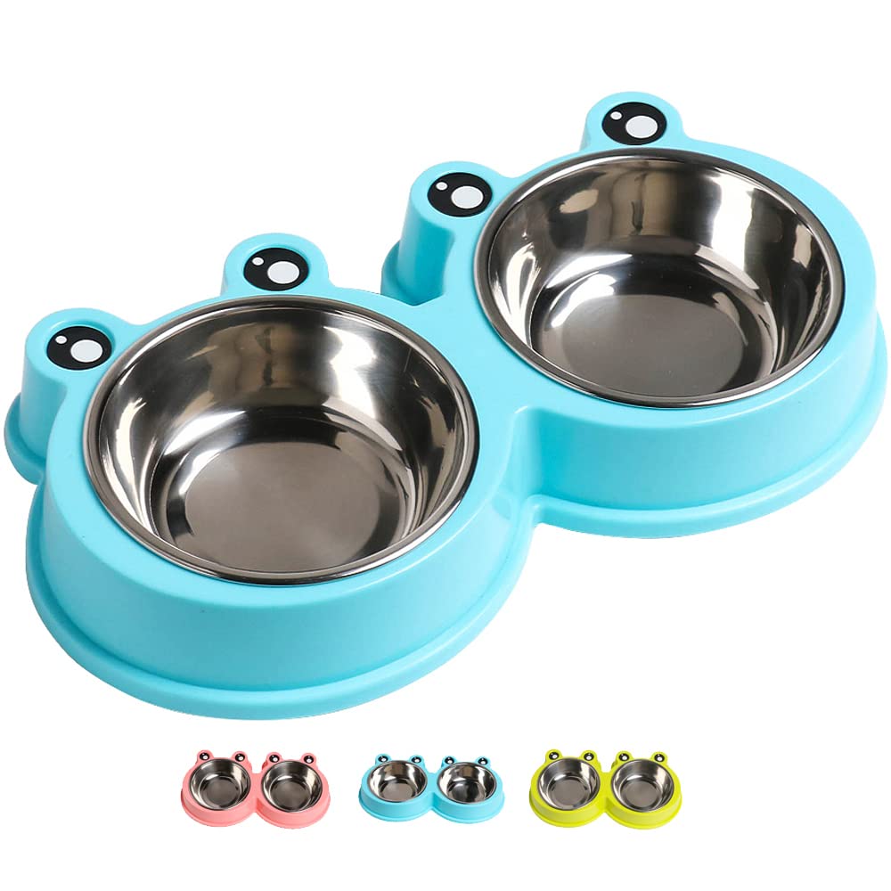 Dog Bowls, Cat Food and Water Bowls Stainless Steel, Double Pet