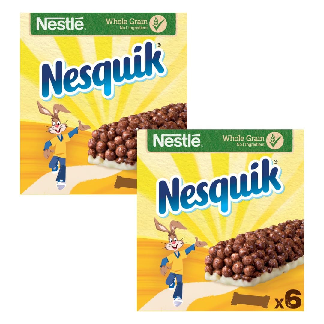 Cereal Bars Bundle Consisting of Nesquik Cereal Bars 6 Per Box (2 Pack)