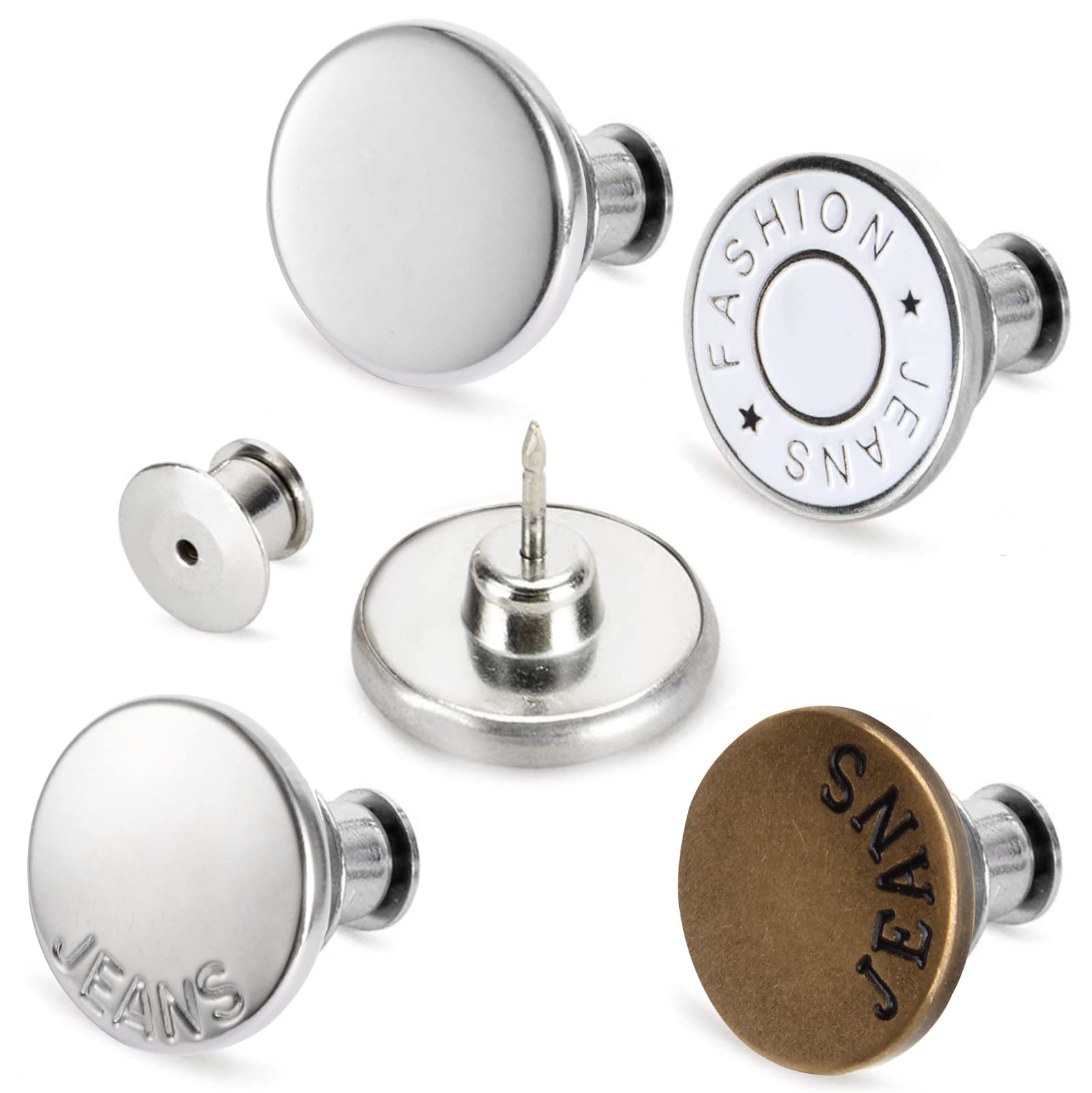 JEAN BUTTON PINS Waist Adjustable Waist Clip Pins Clothes` Metal