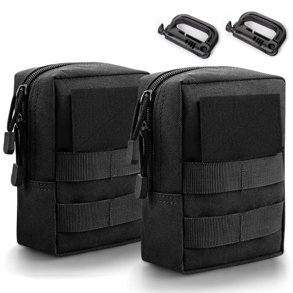 Small Multipurpose Molle Pouch, EDC Molle Pouch Separate Compartment Wear  and Tear Resistant Nylon with for Hiking