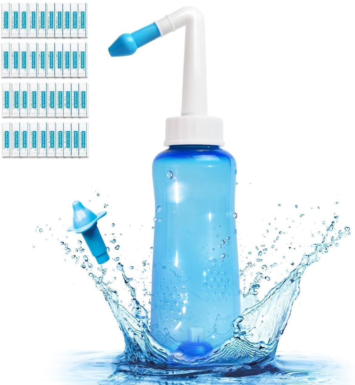 Neti Pot,Sinus Rinse Bottle 300ml Nasal Rinse Kit Nose Washing