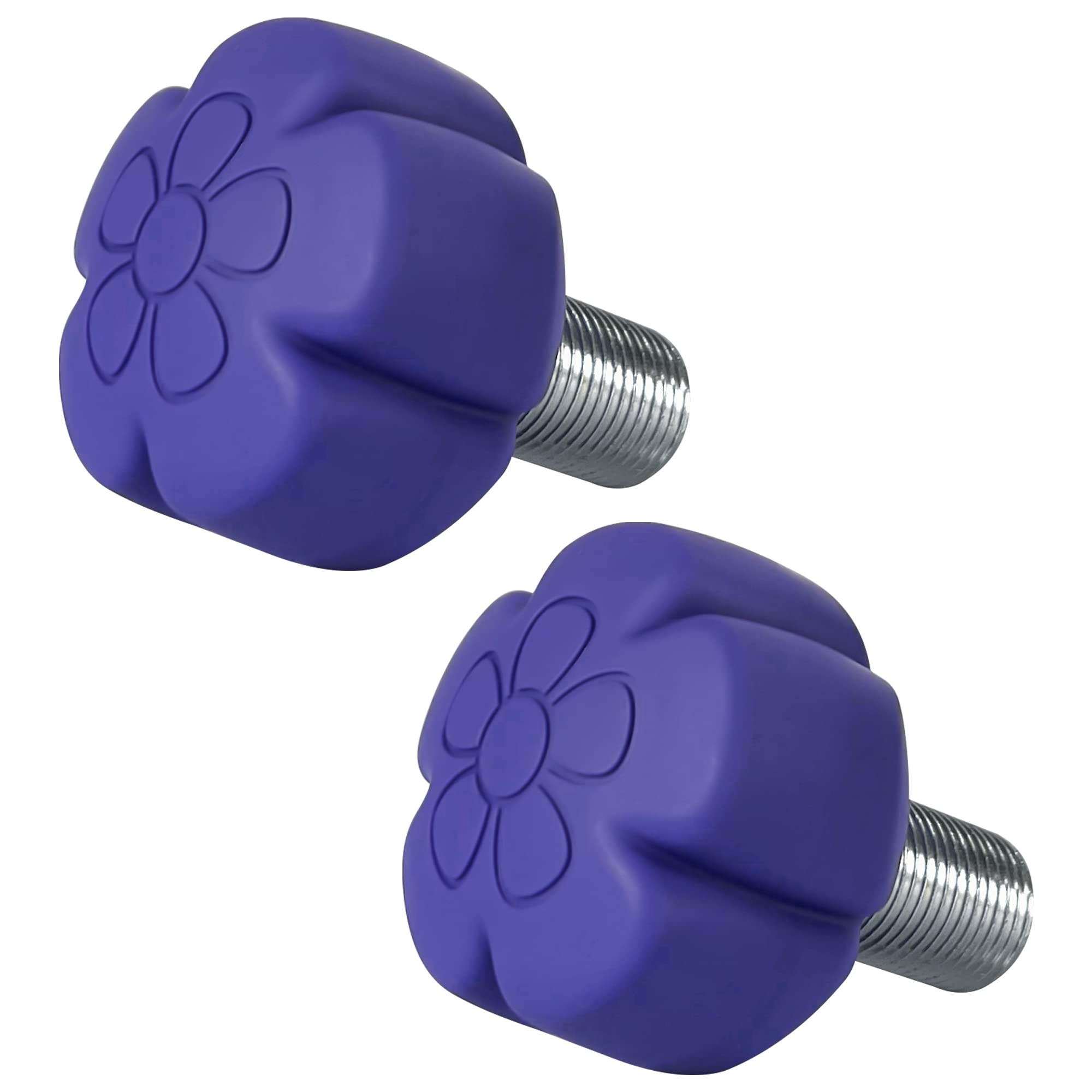 TUCANA 1 Pari Star Shape 85A Rubber Roller Skate Stopper with 5/8 Bolt,  Adjustable Rubber Plugs Brake Block Toe Stop, Skate Accessories for  Double-Row, Durable, Non-Marking Flower Blue