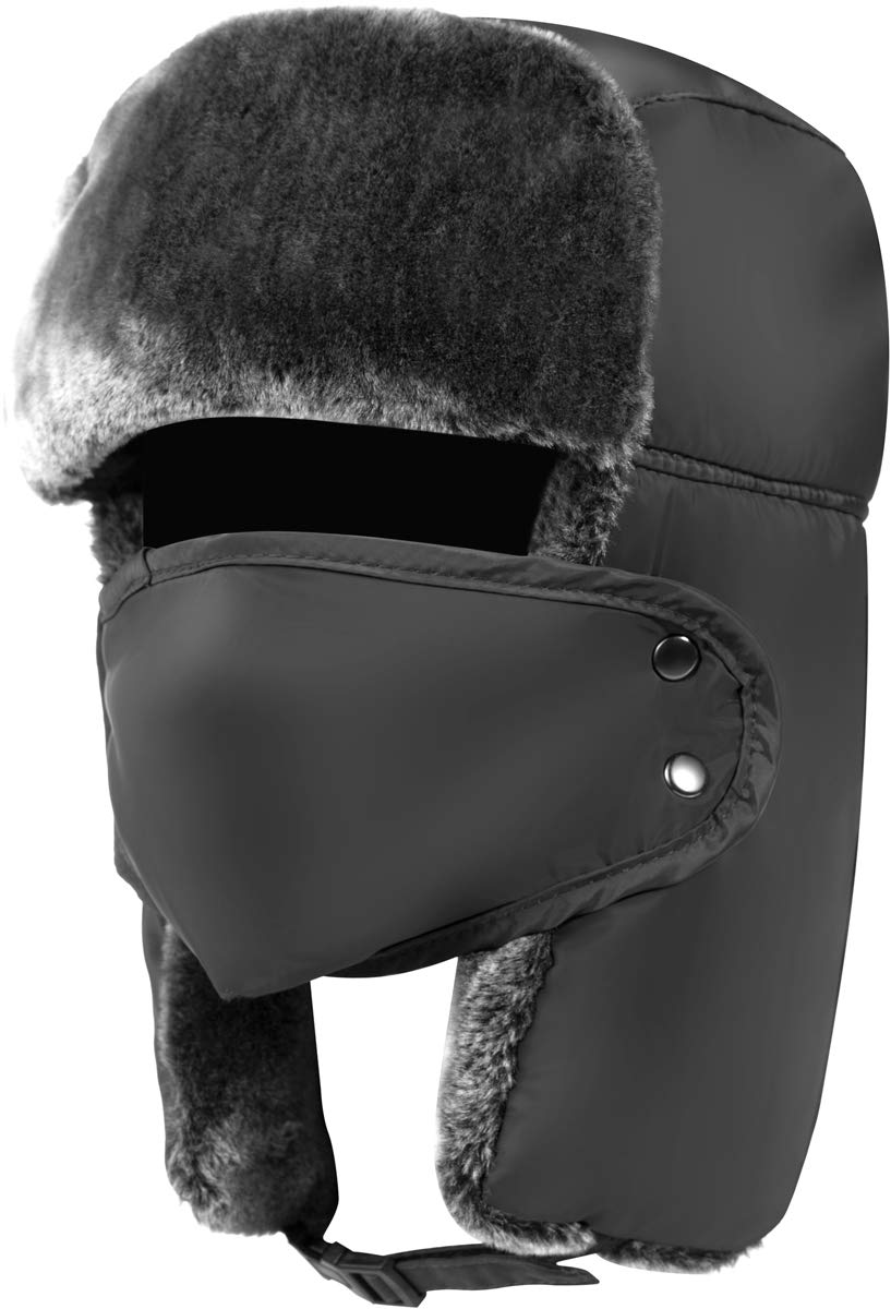 AIDIER Unisex Trapper Trooper Hat,Winter Ski Hats with Ear Flap Full Face  Mask Protect,Warm Windproof Baseball Ski Cap : : Clothing, Shoes 