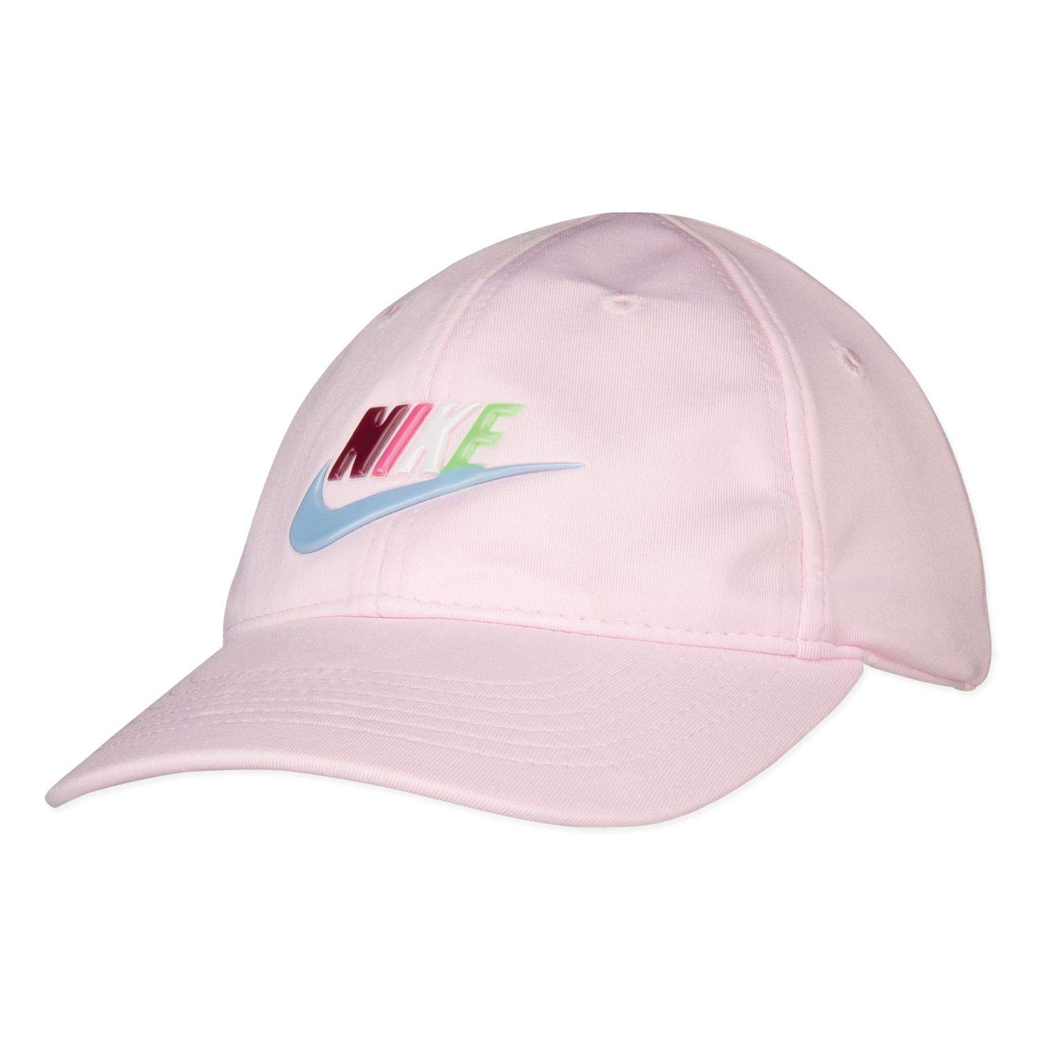 Nike Dri Fit Girls Rainbow Swoosh Hat Cap Pink Adjustable Lightweight  Active