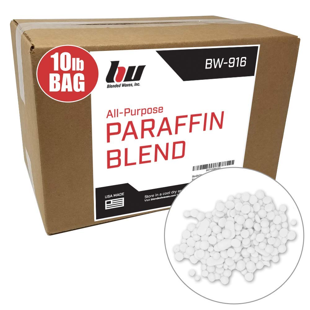 Blended Waxes, Inc. Paraffin Wax 10lb. Pastilles General Purpose Bulk  Paraffin Wax for DIY Projects, Candle Making, Canning and More