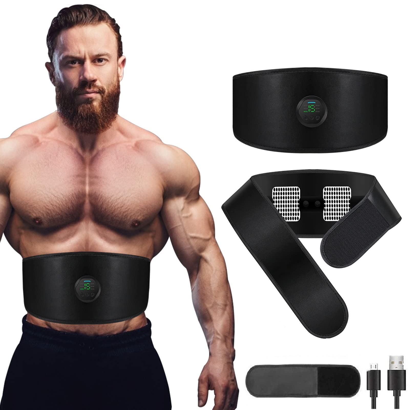 6-Piece Ems Device With Abdominal Toning Belt