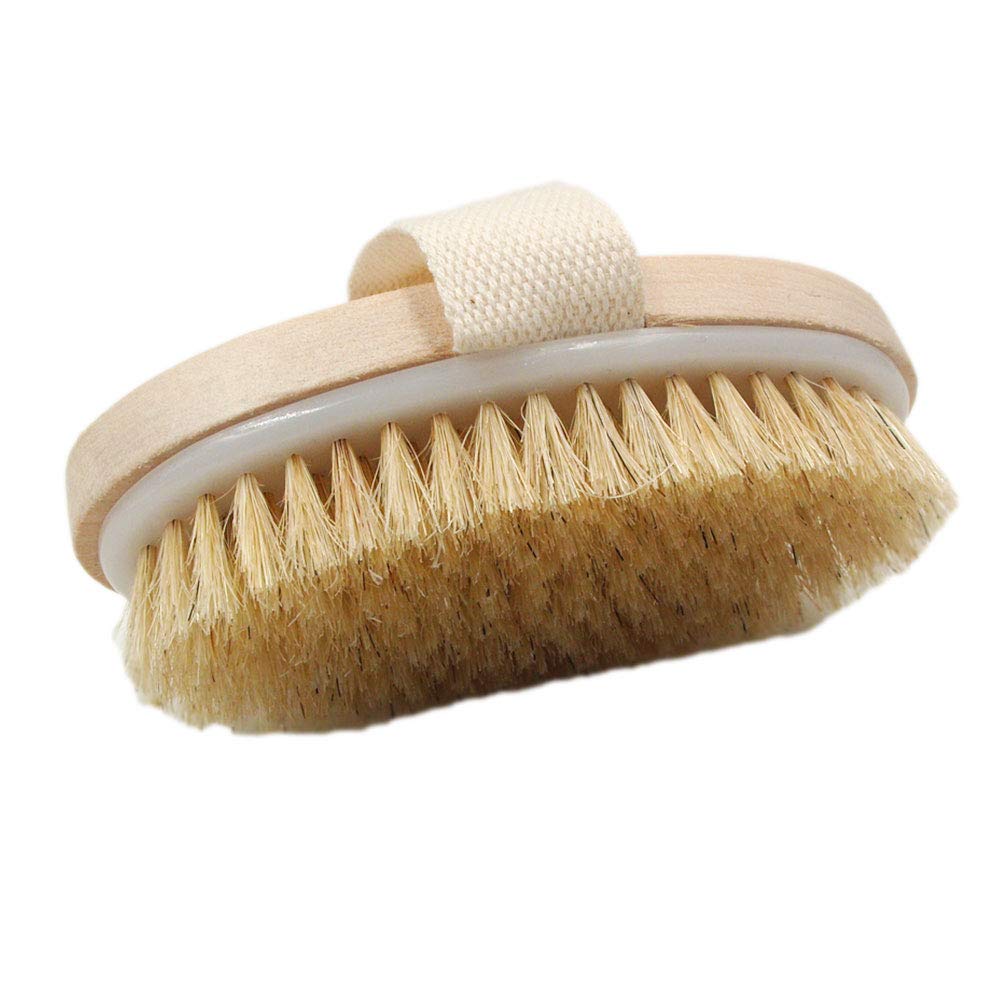  Dry Skin Body Brush - Improves Skin's Health and Beauty -  Natural Bristle - Remove Dead Skin and Toxins, Cellulite Treatment,  Improves Lymphatic Functions, Exfoliates, Stimulates Blood Circulation :  Beauty & Personal Care