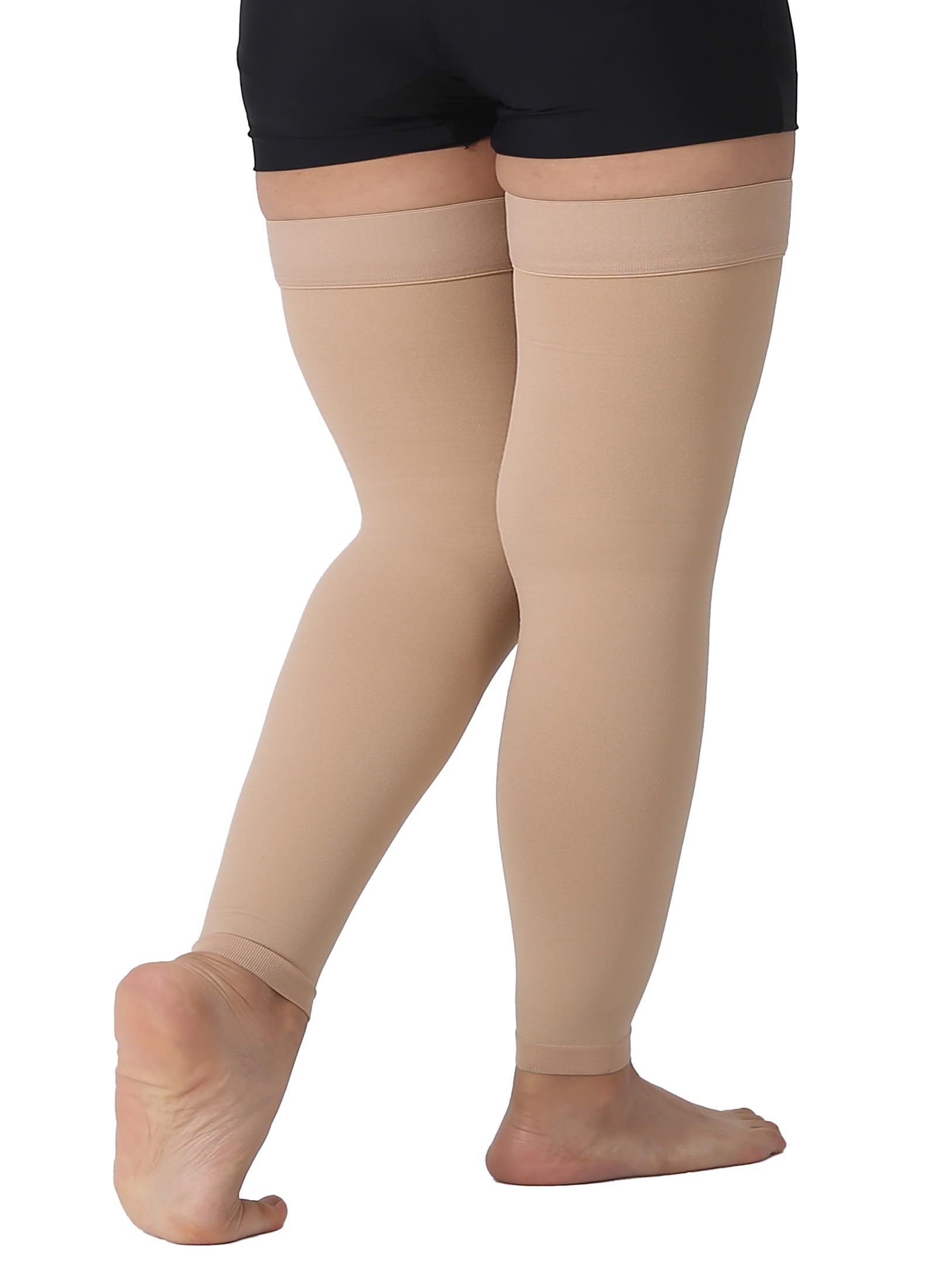  Footless Compression Tights For Women Circulation 20-30mmHg  - Opaque Compression Support Leggings For Lymphedema