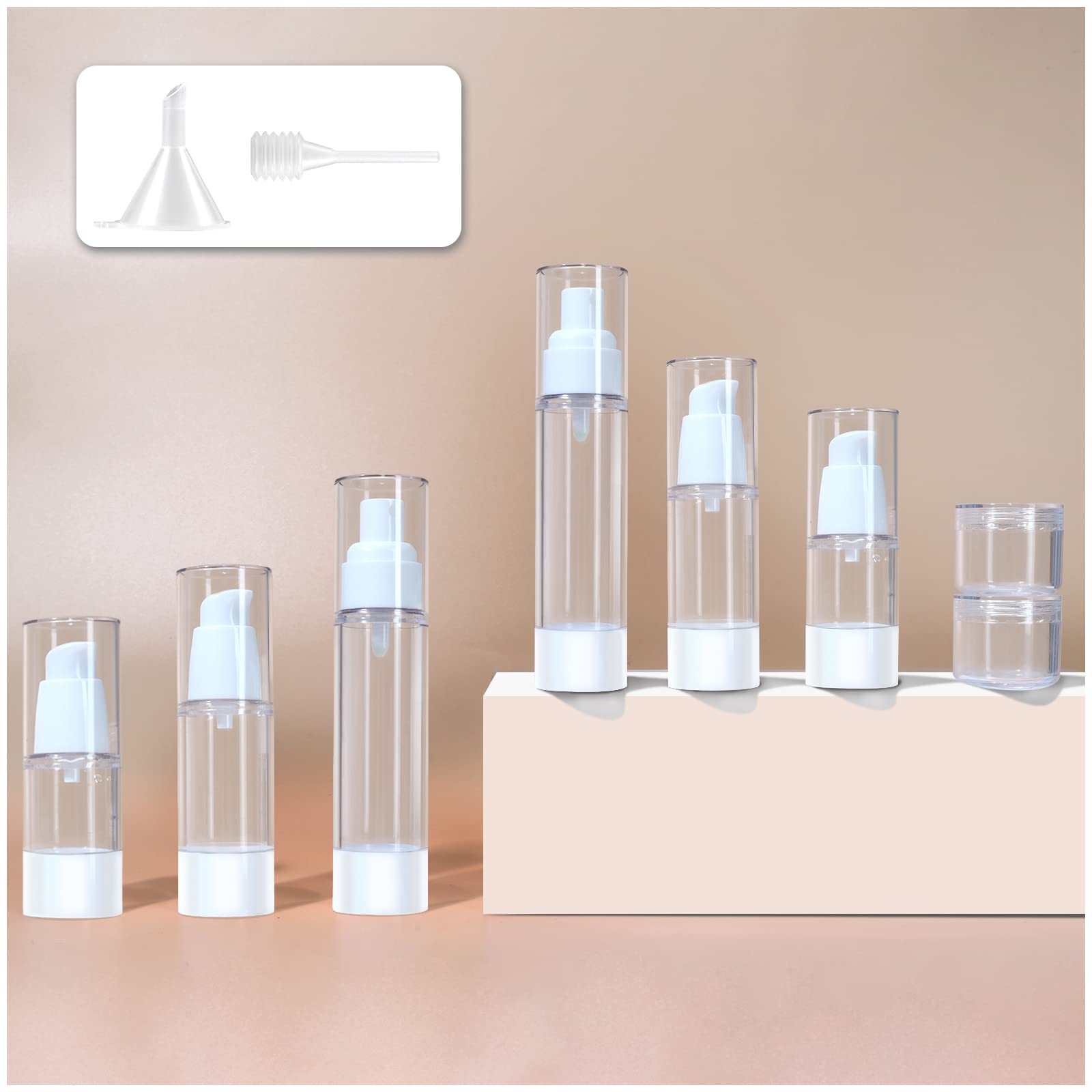 1pc Press Type Vacuum Cream Bottle, Portable Travel Cosmetic Packing  Container, Ideal For Facial Cream, Lotion, Emulsion