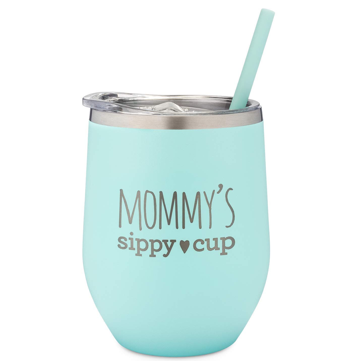 Stainless Steel Wine Tumblers With Lid and Straw Vinyl Wine 