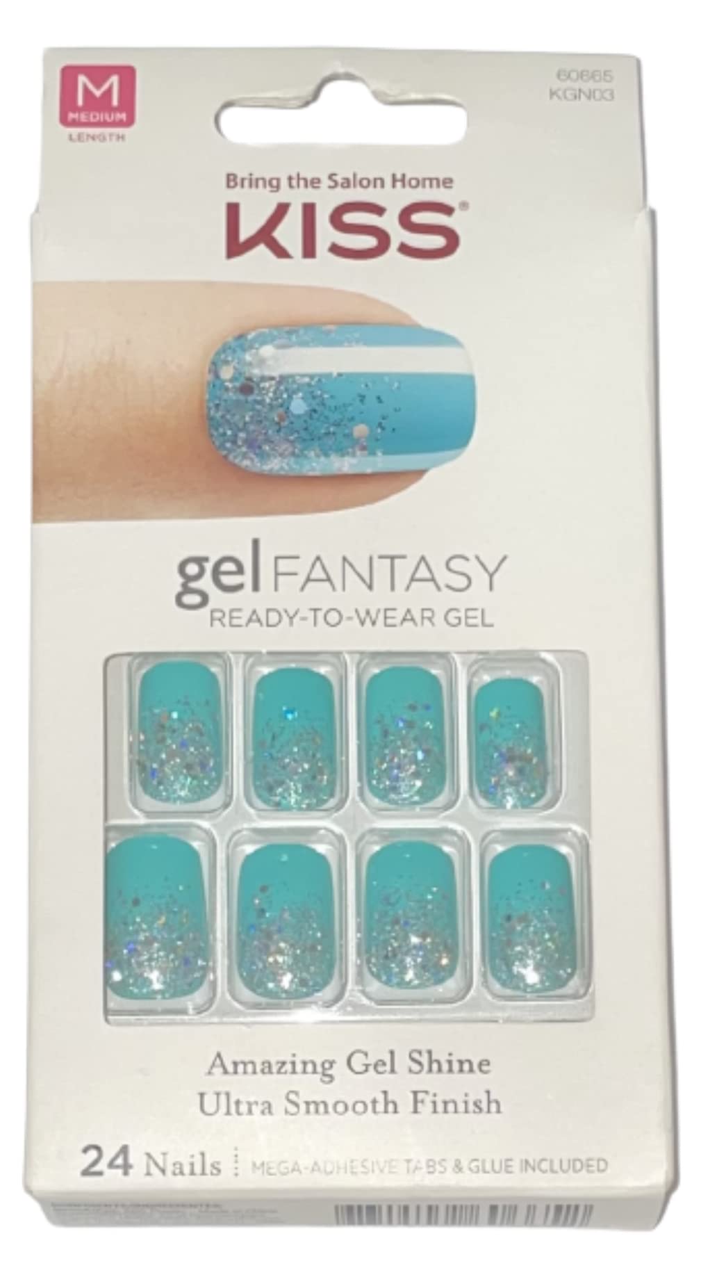 KISS Gel Fantasy Ready To Wear Medium Length Gel Nails KGN03   61HHbpCPE L 