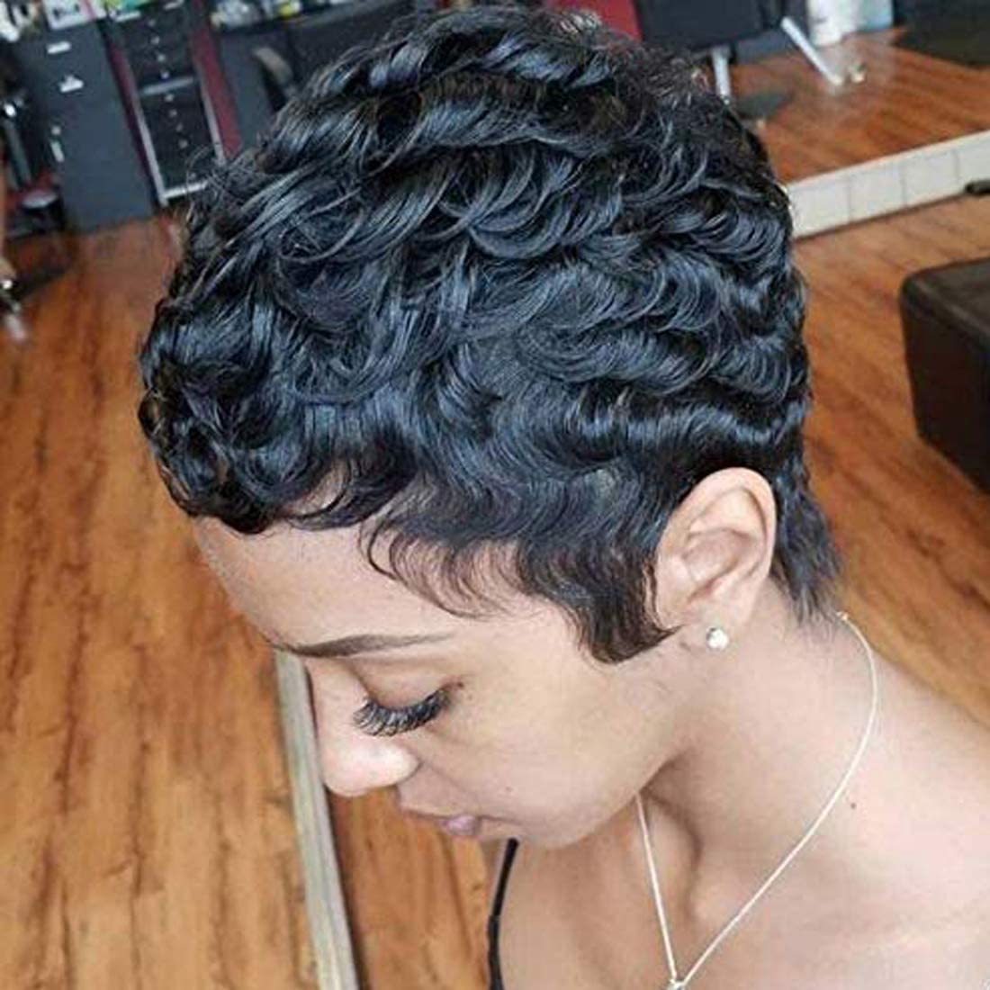 Short human shop hair curly wigs