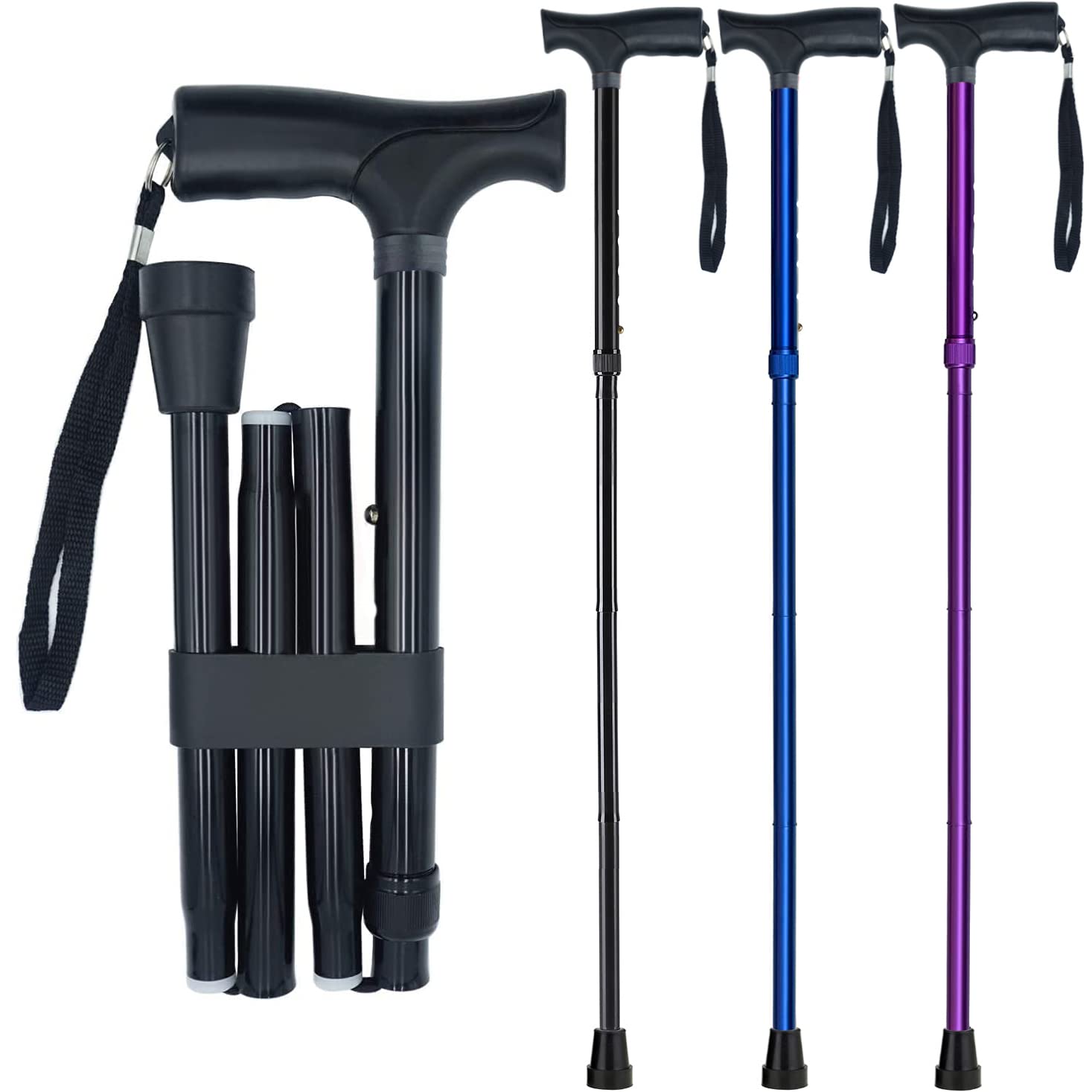 YAMTHR Walking Cane Folding Cane Adjustable Walking Cane for Women