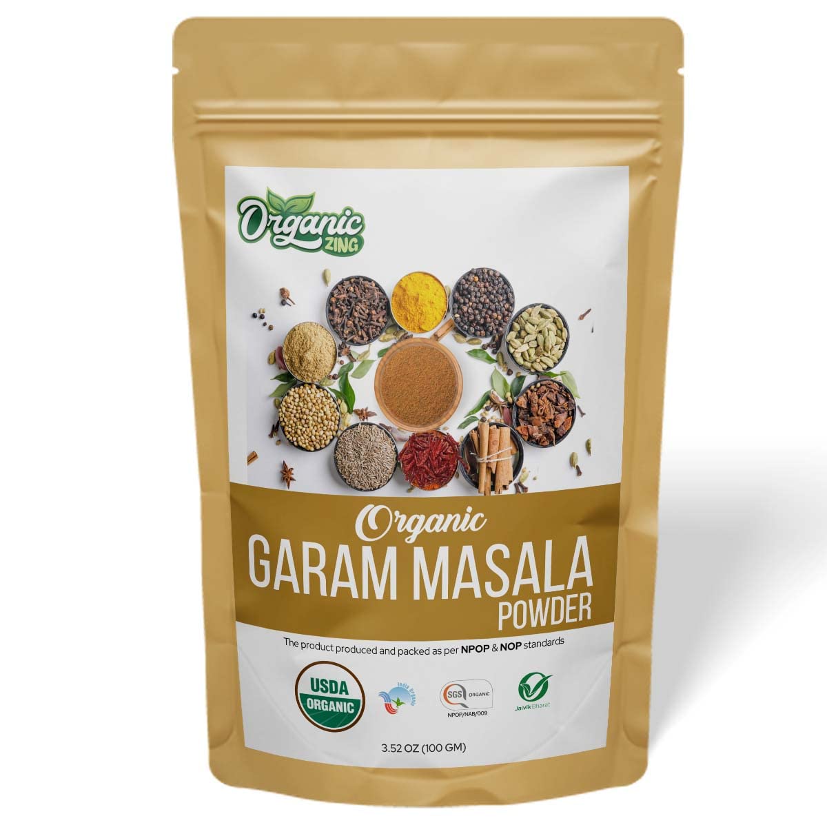 Veganic Garam Masala Sabut | Whole Mix Spices | Khada Garam Masala Mix  [Mixture of Spices]