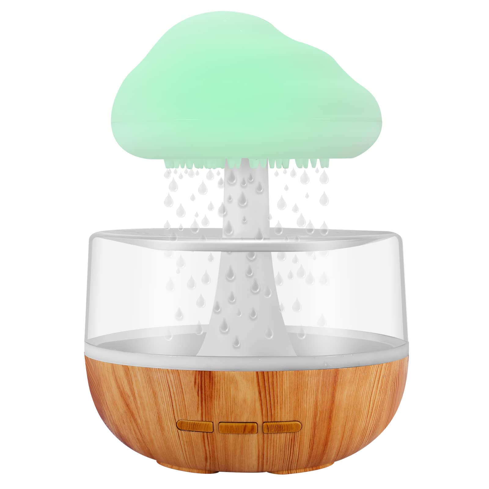 Weljoy Zen Raining Cloud Night Light Aromatherapy Essential Oil Diffuser  Micro Humidifier Desk Fountain Bedside Sleeping Relaxing Mood Water Drop
