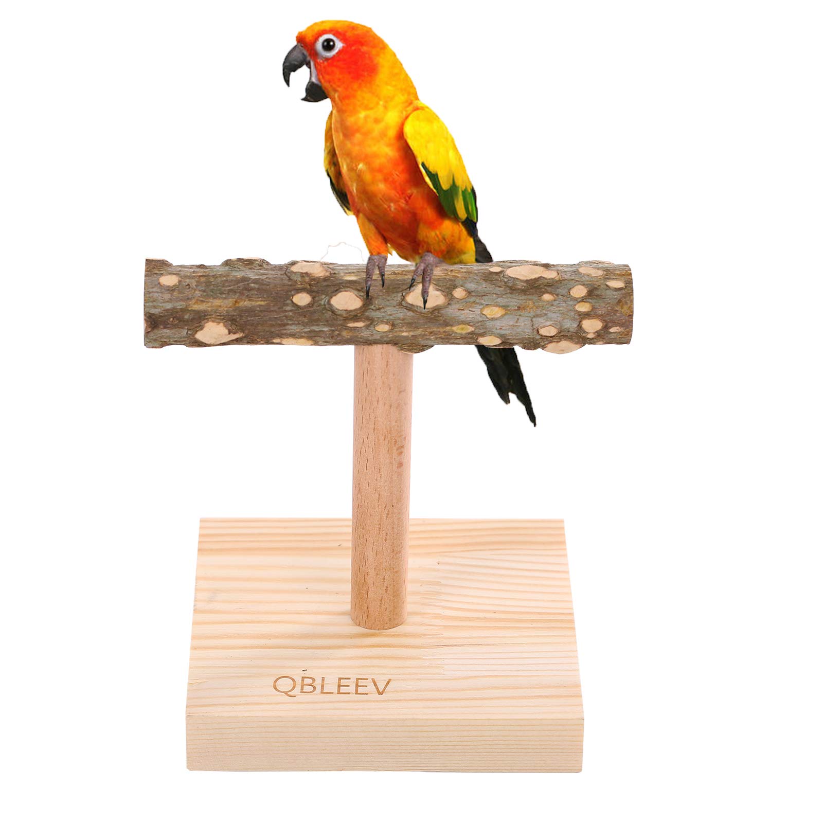 T Shape Bird Perch Stand. Natural Wood Bird Cage Perch For Budgie, Finch,  Parrot
