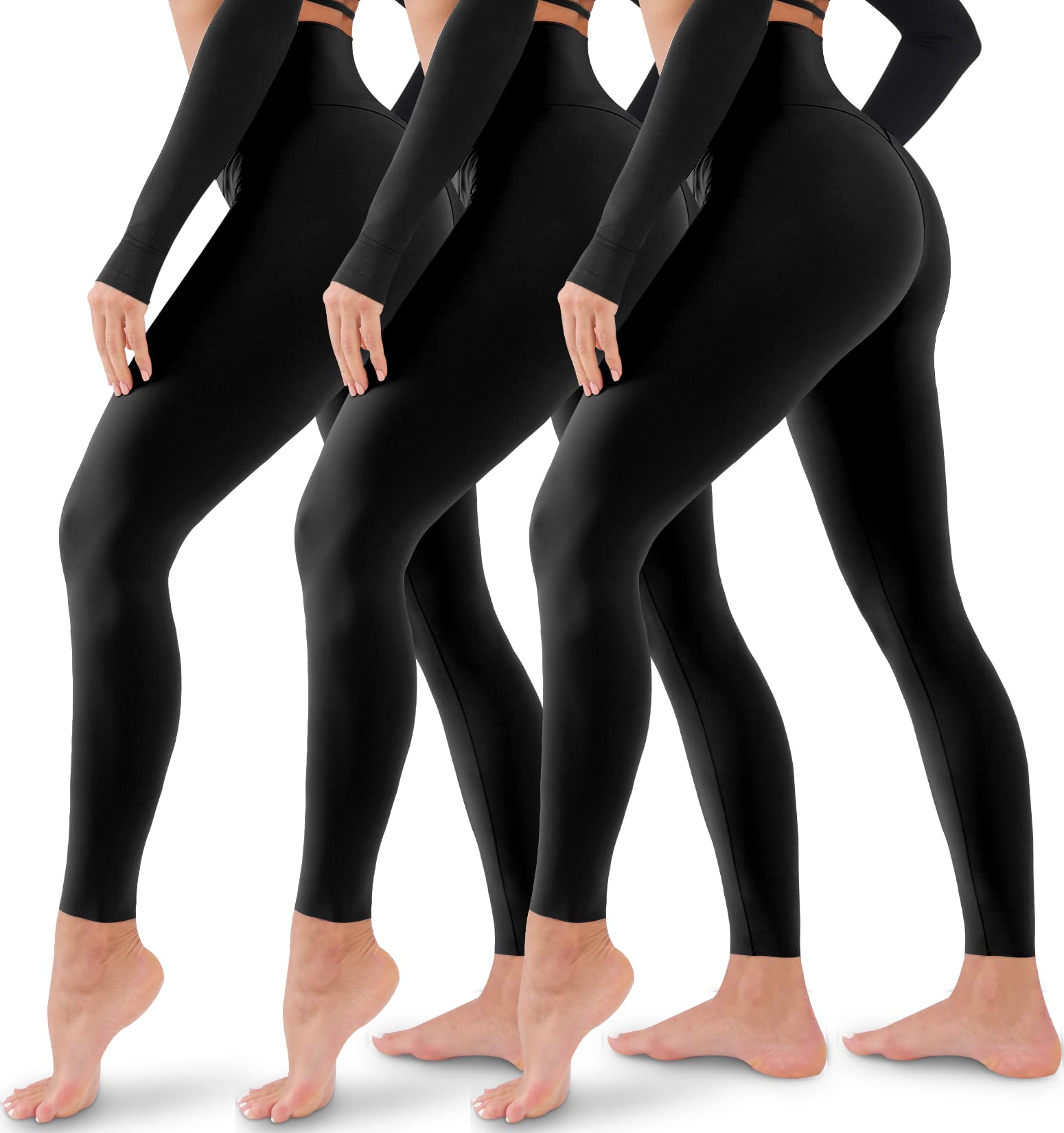 Women's Lightweight Solid Casual High Waist Running Yoga Daily Workout Capri  Leggings 