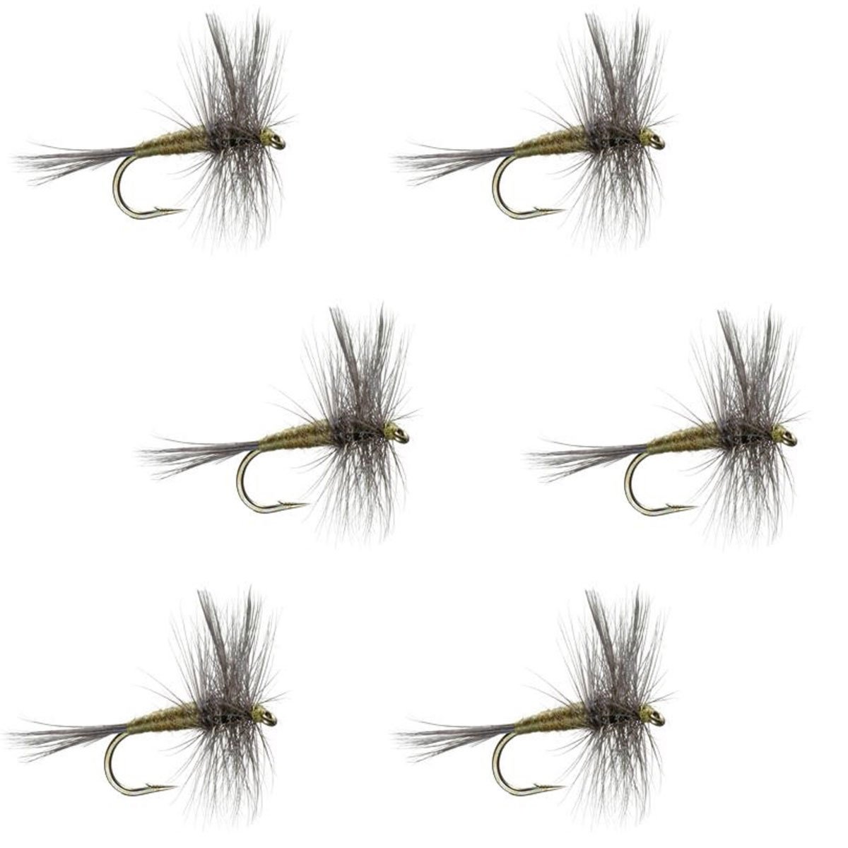  The Fly Fishing Place Essential Classic Trout Dry Fly Fishing  Flies Assortment - Set of 12 Flies Size 12.14, and 16 : Sports & Outdoors