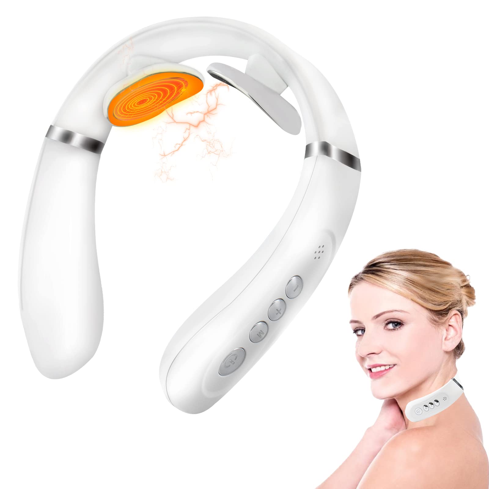 New Intelligent Electric Neck Massager With Heat Function & Pulse Massage  For Home Use, Shoulder Neck Pain Relief