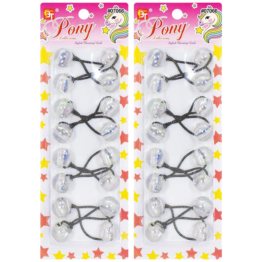  20 Pcs Hair Ties 20mm Ball Bubble Ponytail Holders