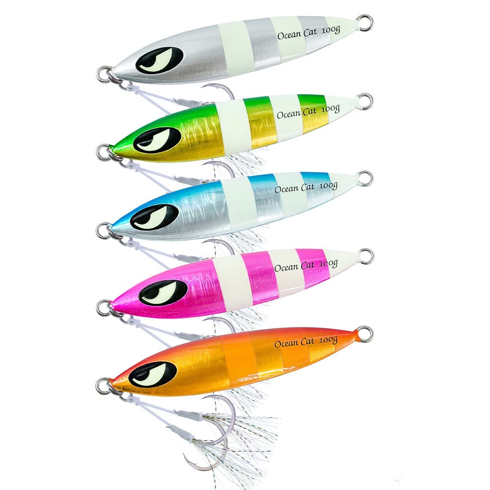OCEAN CAT 1 PC Slow Fall Pitch Fishing Lures Sinking Lead Metal