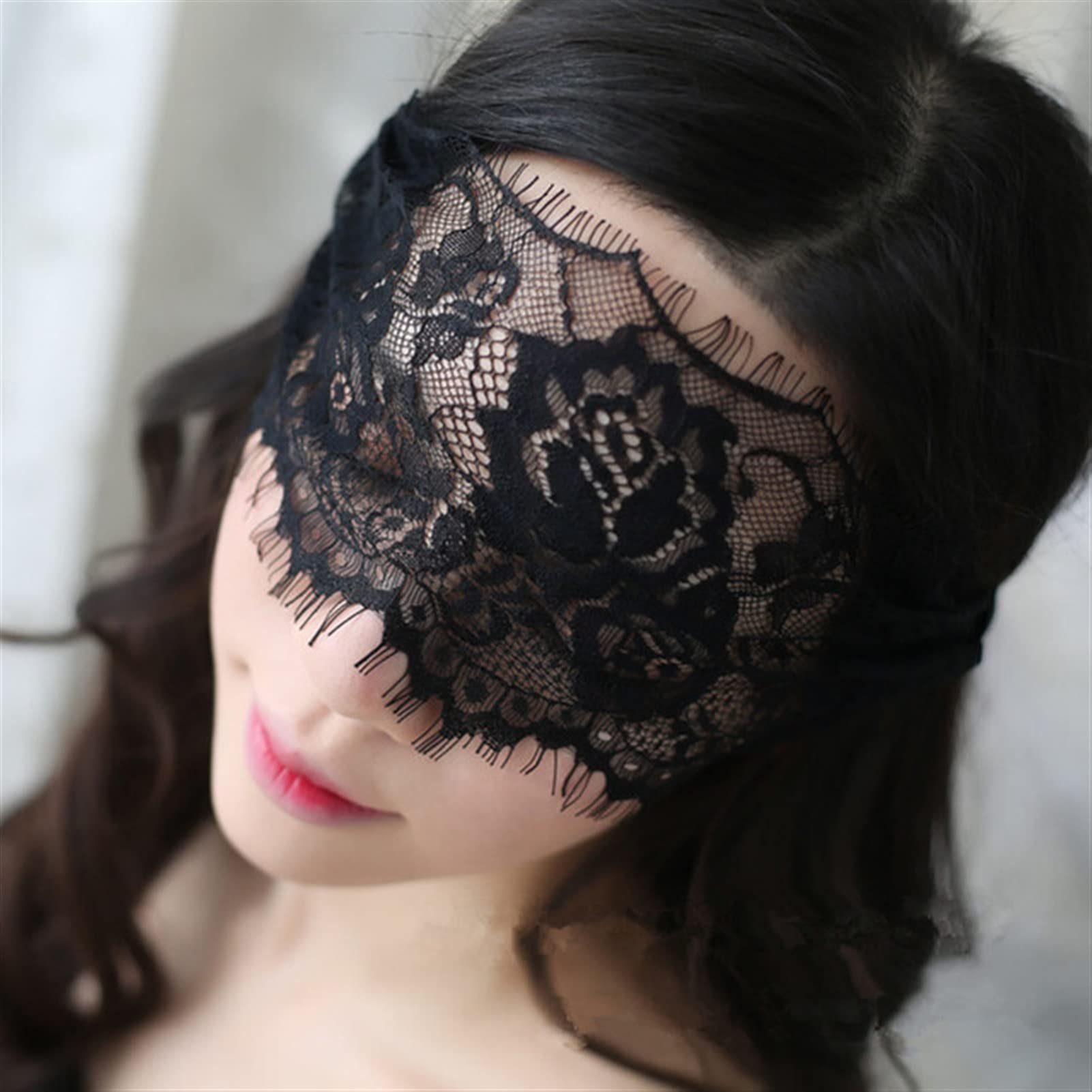 Black Sexy Lace Mask Veil, Sexy Lace Mask Blindfold