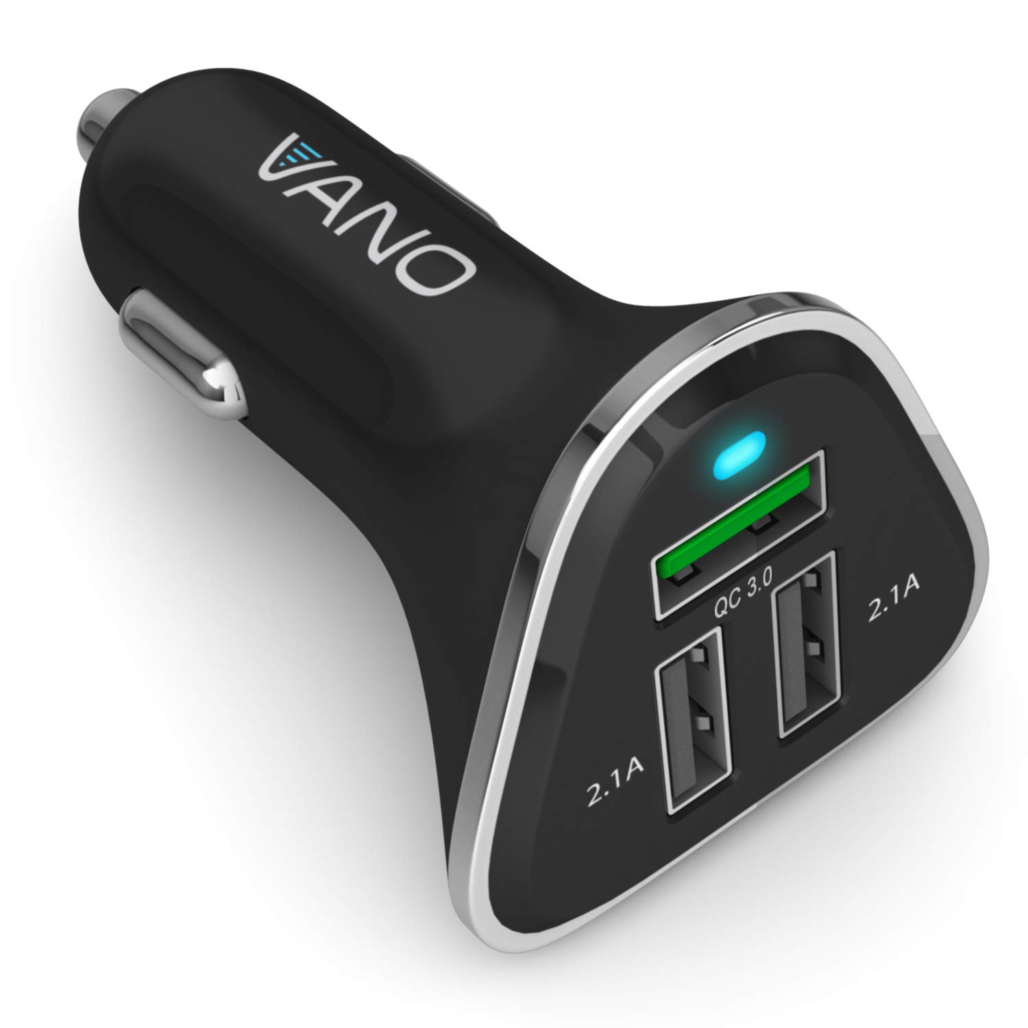 Vano Fast 3 Port USB Car Charger with Qualcomm Quick Charge 3.0