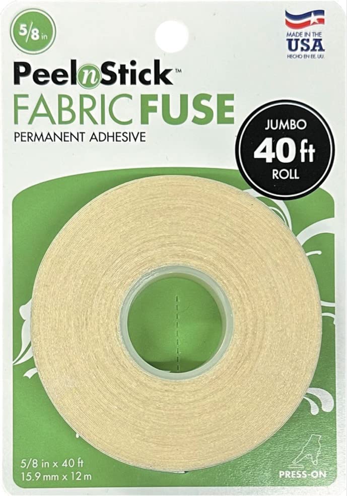 HeatnBond PeelnStick Fabric Fuse Adhesive 5/8 x 40 ft Roll 40 Foot