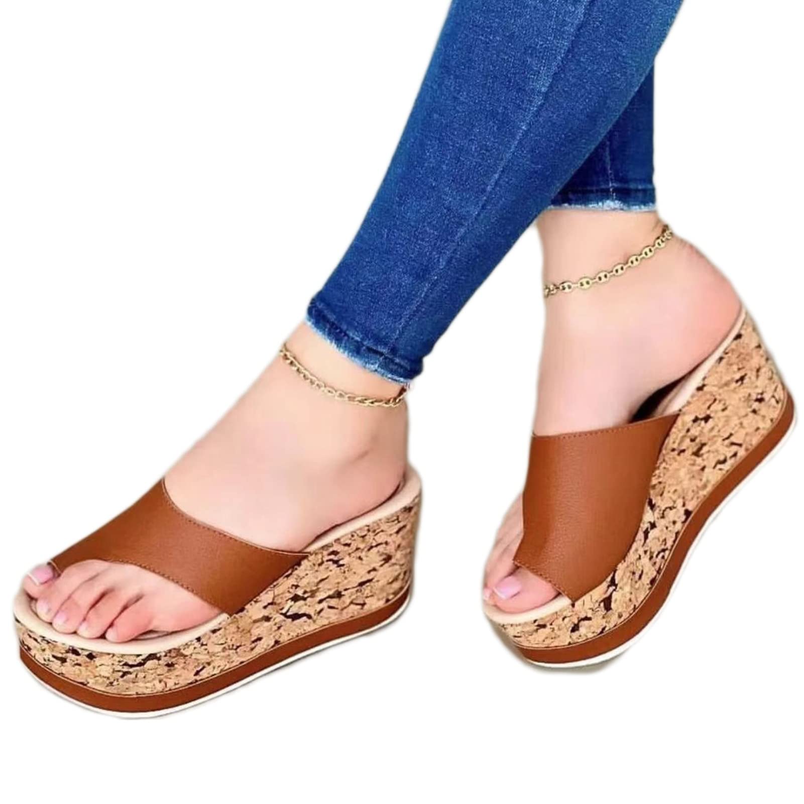 Orthopedic Sandals for Women Walking Slippers with Arch Support Vintage  Flip Flop Clearance Sale Summer Ladies Fashion Slippers Women's Slope Heel  Sandals Casual Wear Flip Flops - Walmart.com