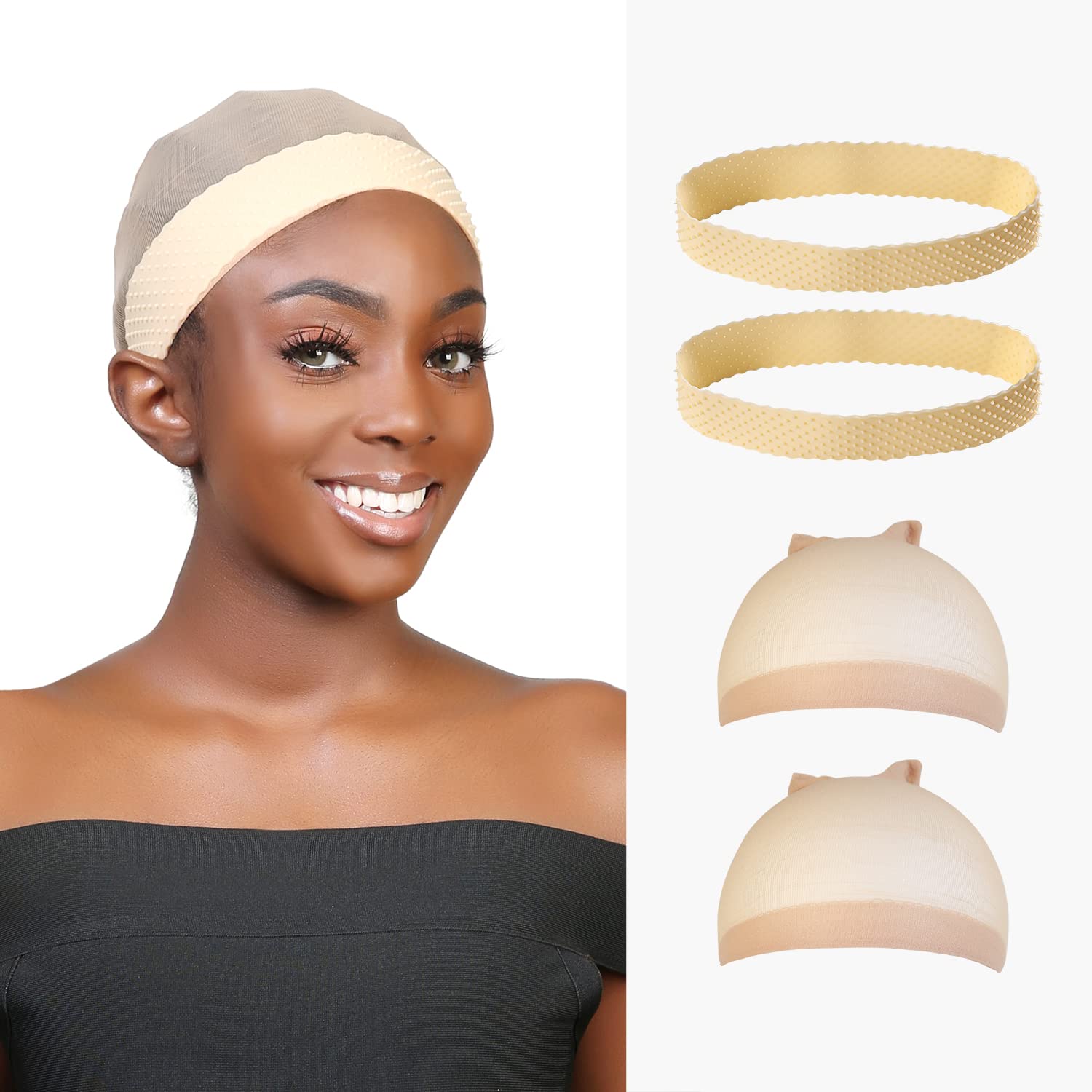 30 Pieces Silicone Grip Wig Band Adjustable Silicone Wig Headband Fix –  DIALOVE HAIR
