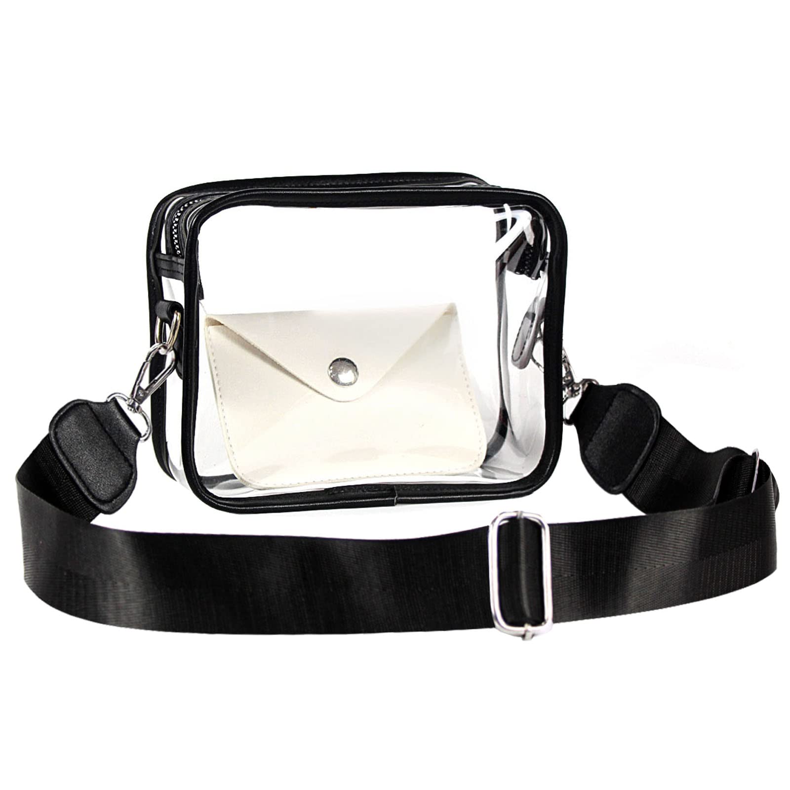Armiwiin Clear Purse Crossbody Stadium Approved for Women with Small Card  Wallet, Clear Stadium Bag Small