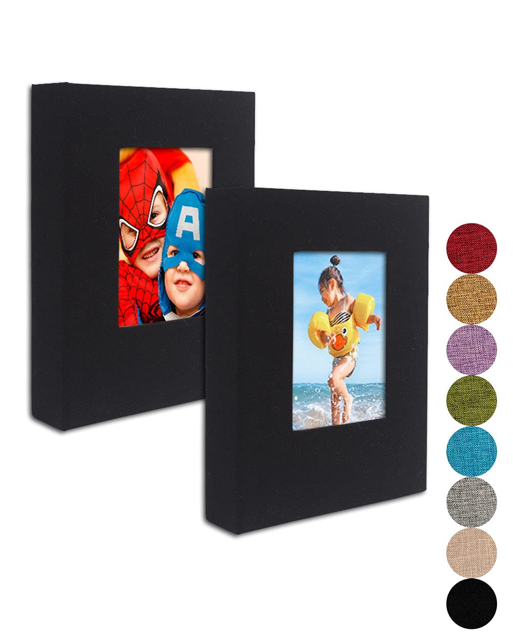 Small Photo Album 4x6 Photos, 2 Pack Linen Cover Mini Photo Book, 26-Page  Hol