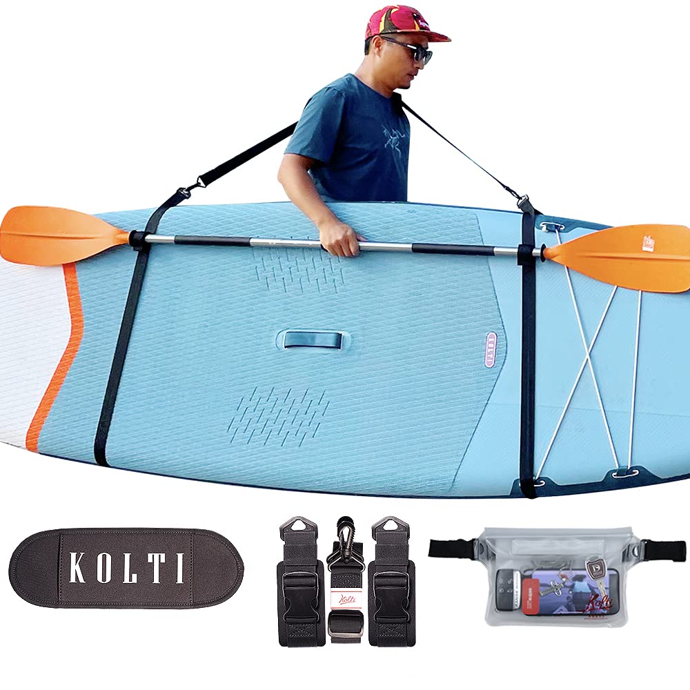 Kolti Paddle Board Carry Strap, Adjustable Heavy-Duty SUP Carrying Support  Strap for Surfboard Stand Up