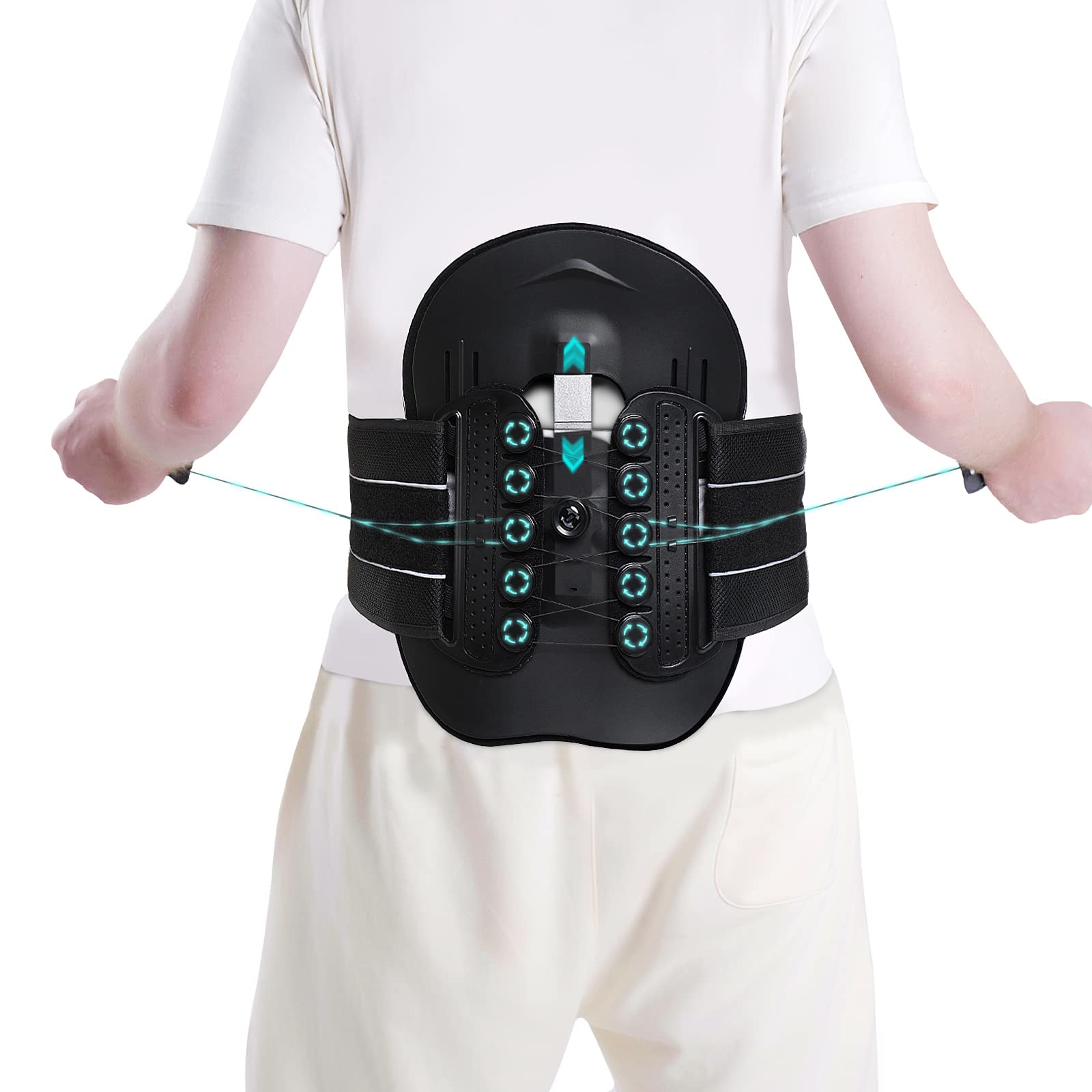 Nvorliy Lumbar Lower Back Brace & Dual-Pulley System, Adjustable  Decompression Waist Belt for Women and Men, Support for Lumbar Strain, Post  Op