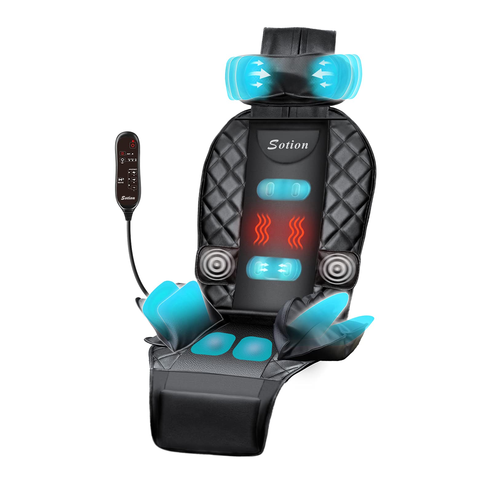 Sojoy Heated Back Massager for Home Office and Car to Release Stress and Fatigue by Sojoy