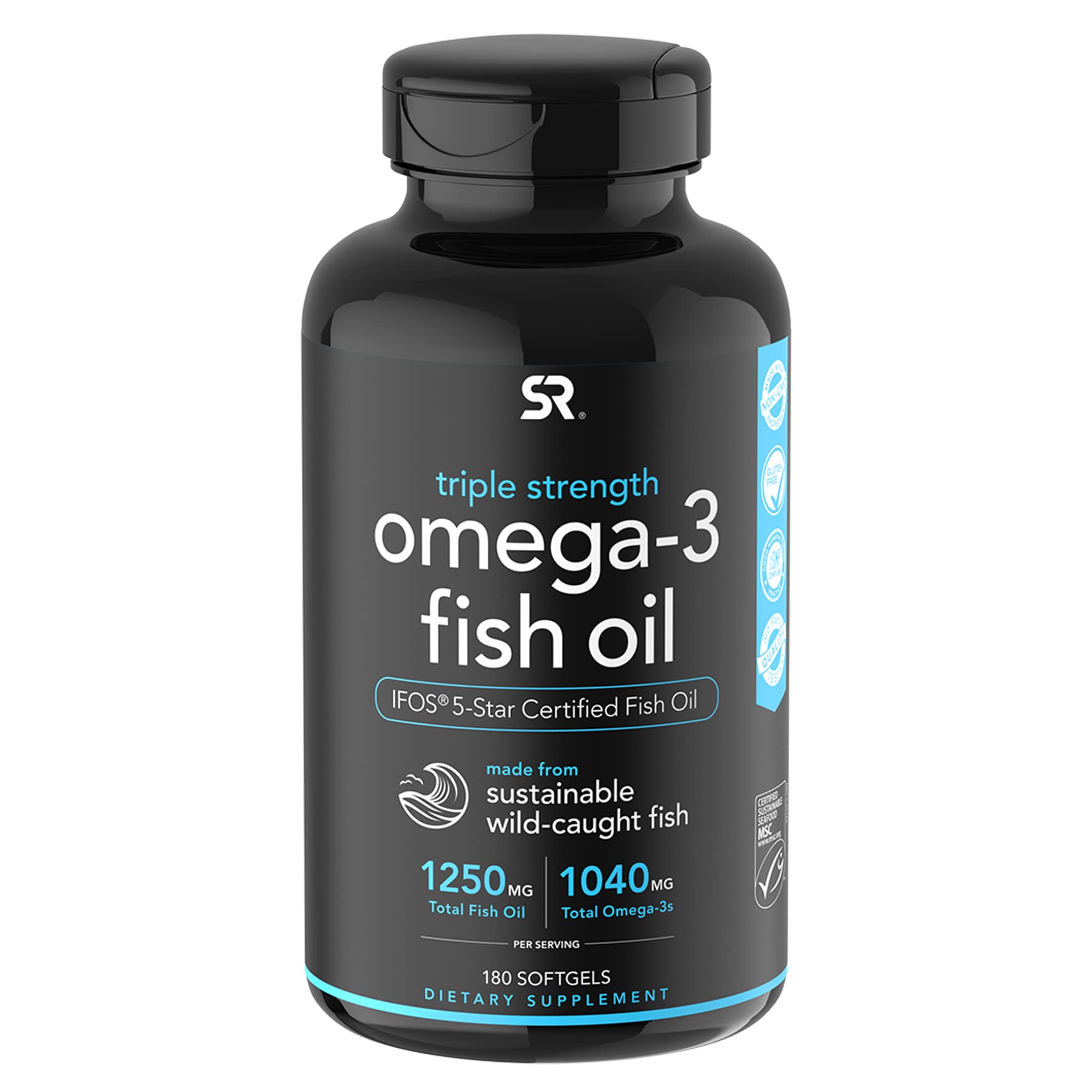 sports research triple strength omega 3 fish oil 150 softgels