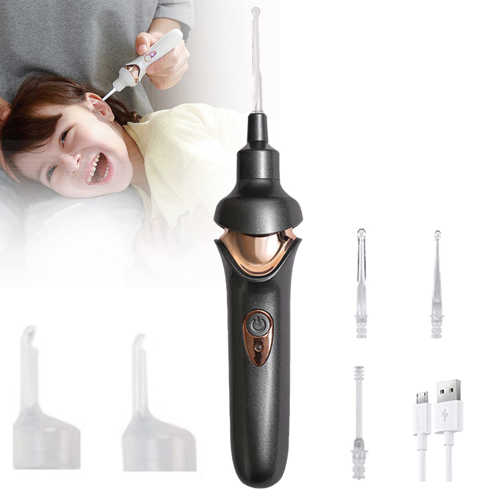 Ear Wax Vacuum Removal Kit Easiest Ear Cleaner Ear Wax Removal Tool LED  Light