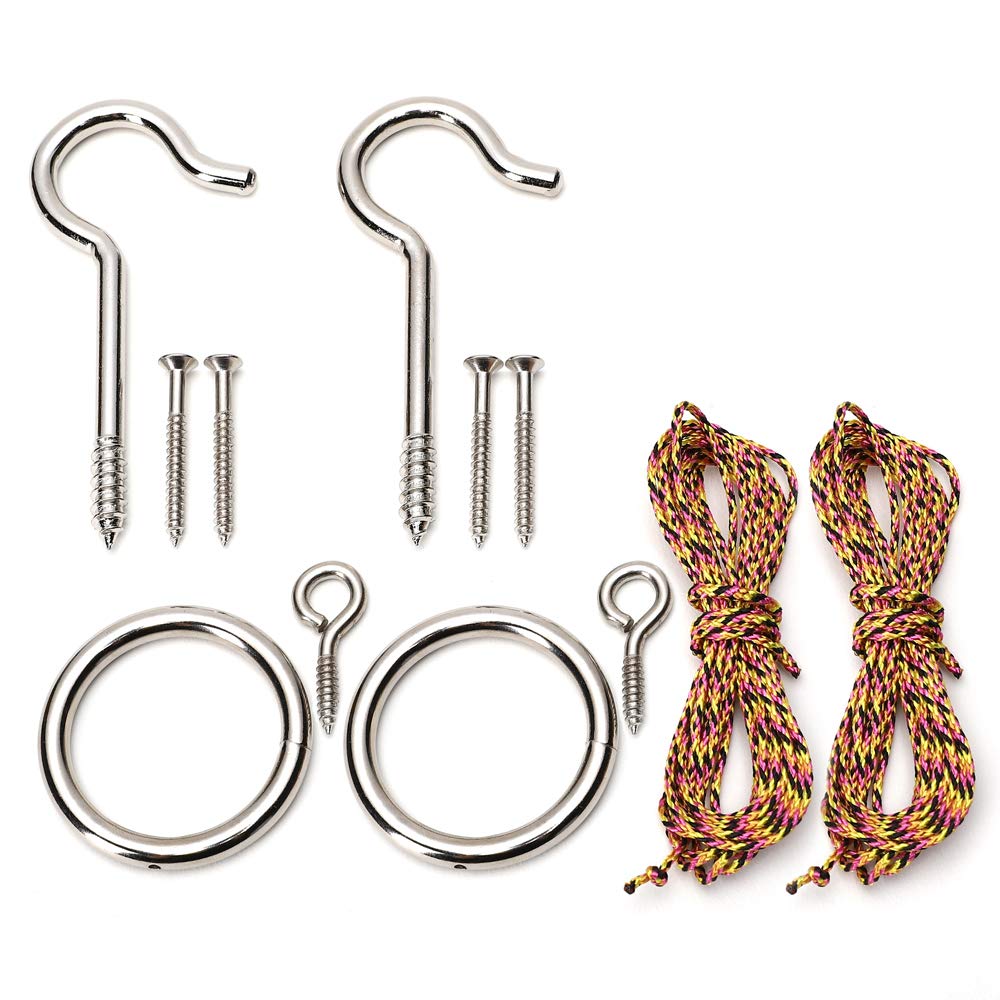IParts Hook and Ring Swing DIY Kit Heavy-Duty Hardware and String Ring Toss  Game, Set
