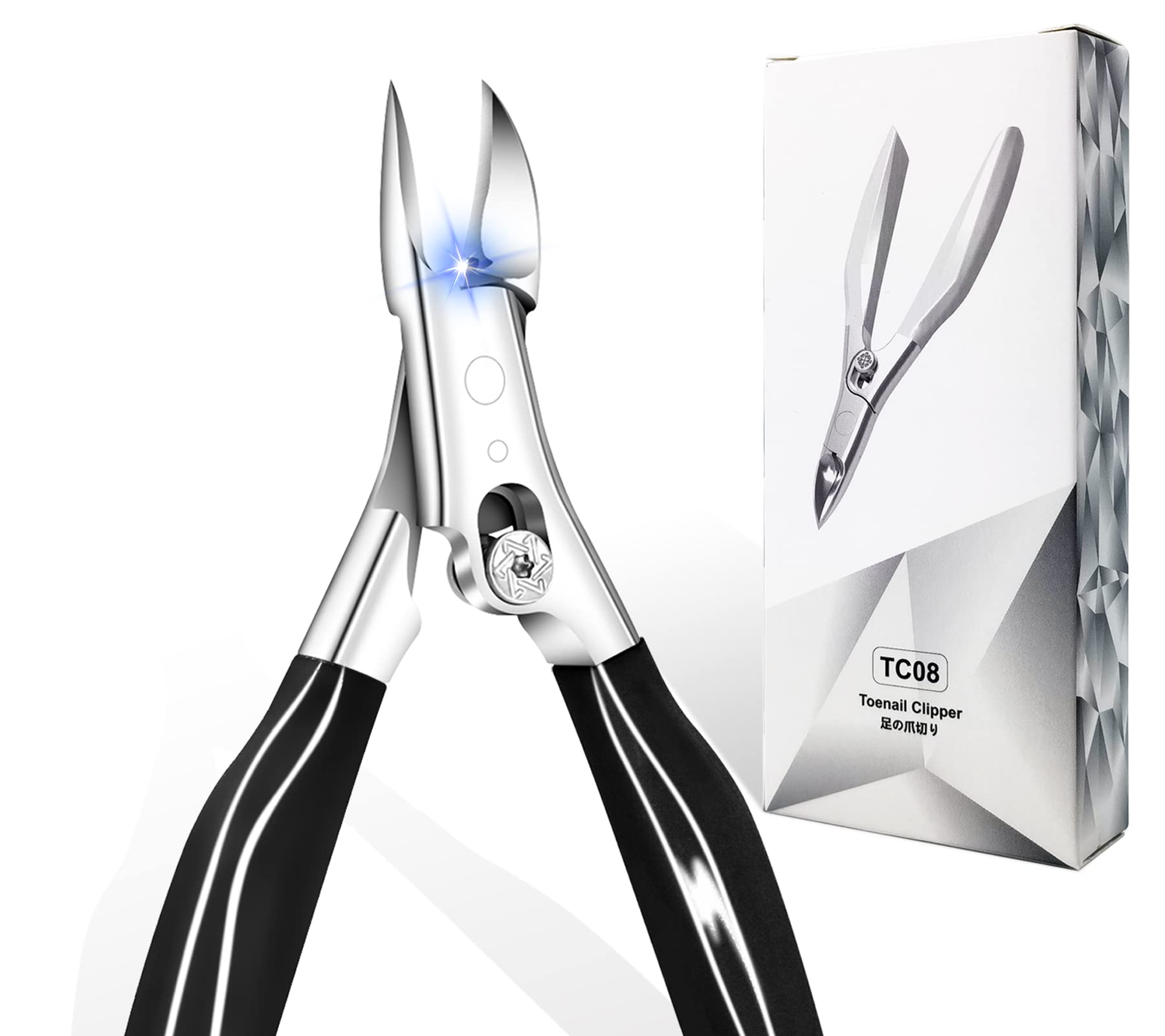 Ingrown Toenail Cutter,Heavy Duty Toe Nail Clippers for Thick  Toenails,Fingernails,Podiatrist Toenail Nippers with Sharp Blade,Safe Lock