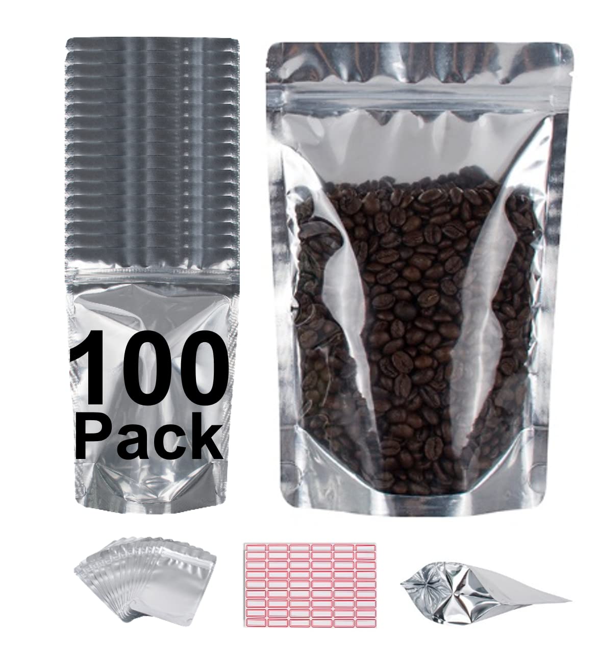 5 Gallon Mylar Bags 9.5 Mil Thick Ziplock Resealable Mylar Bags