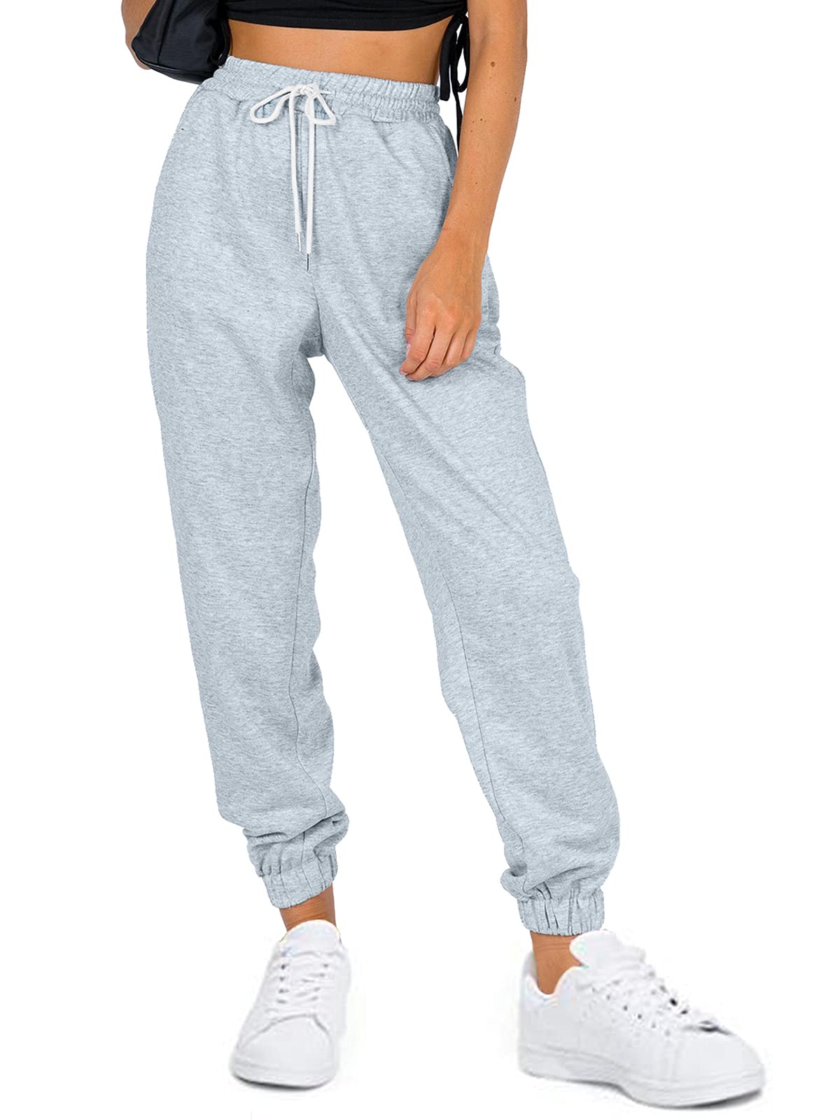 AUTOMET Women's Cinch Bottom Sweatpants High Waisted Athletic Joggers :  : Clothing, Shoes & Accessories