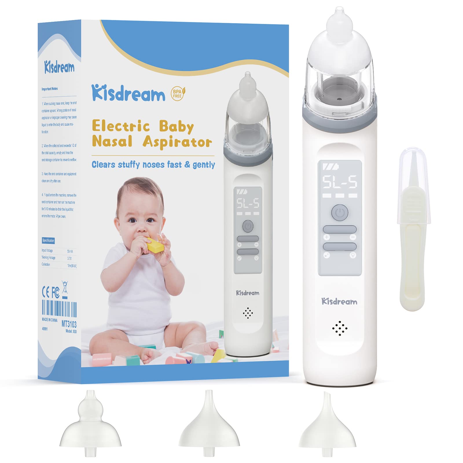 Electrical Nose Cleaner Baby Nasal Mucus Runny Aspirator Sucker Nostril -  China Safe Baby Nasal Suction and Care Babies Nose Tools price