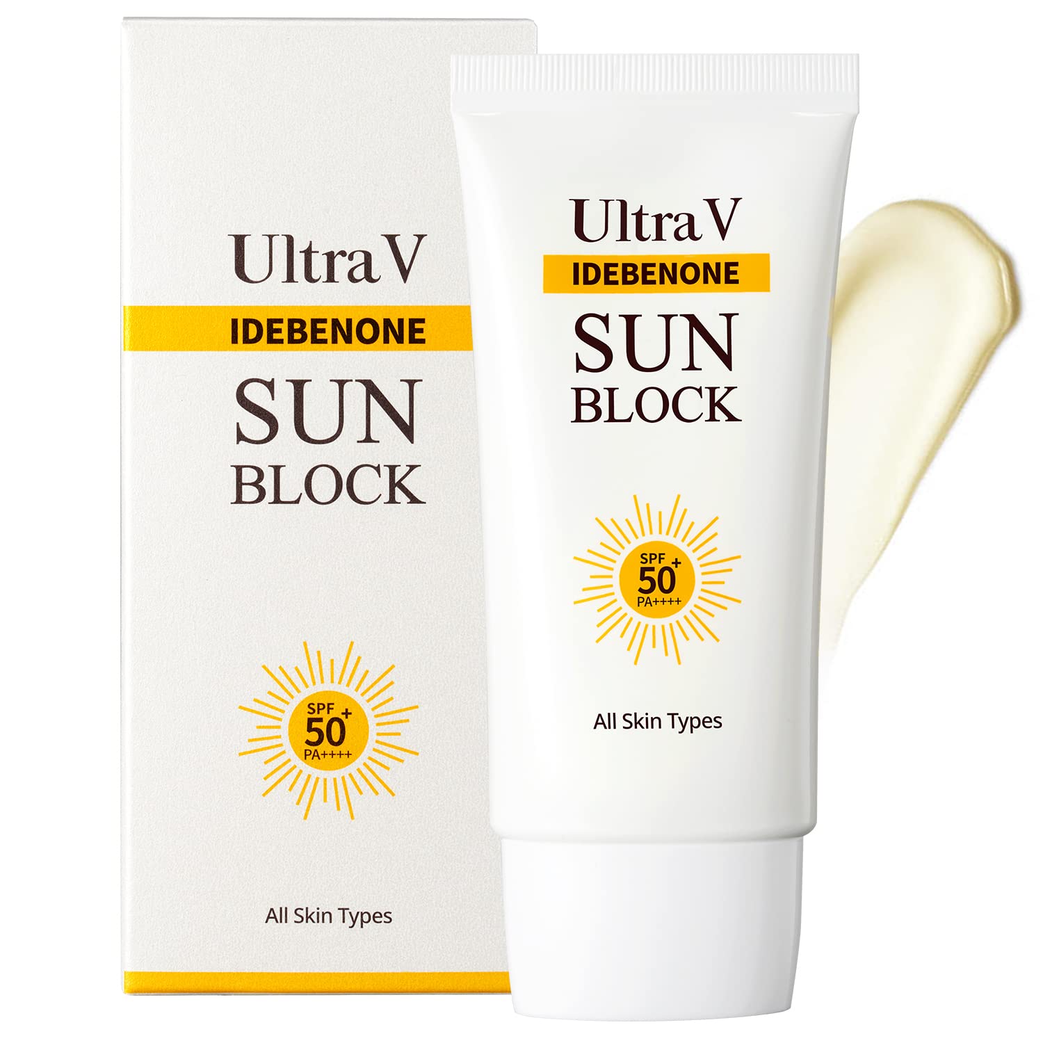 UltraV Idebenone Sun Block SPF50+ PA++++ UVA/UVB Mild Sunscreen