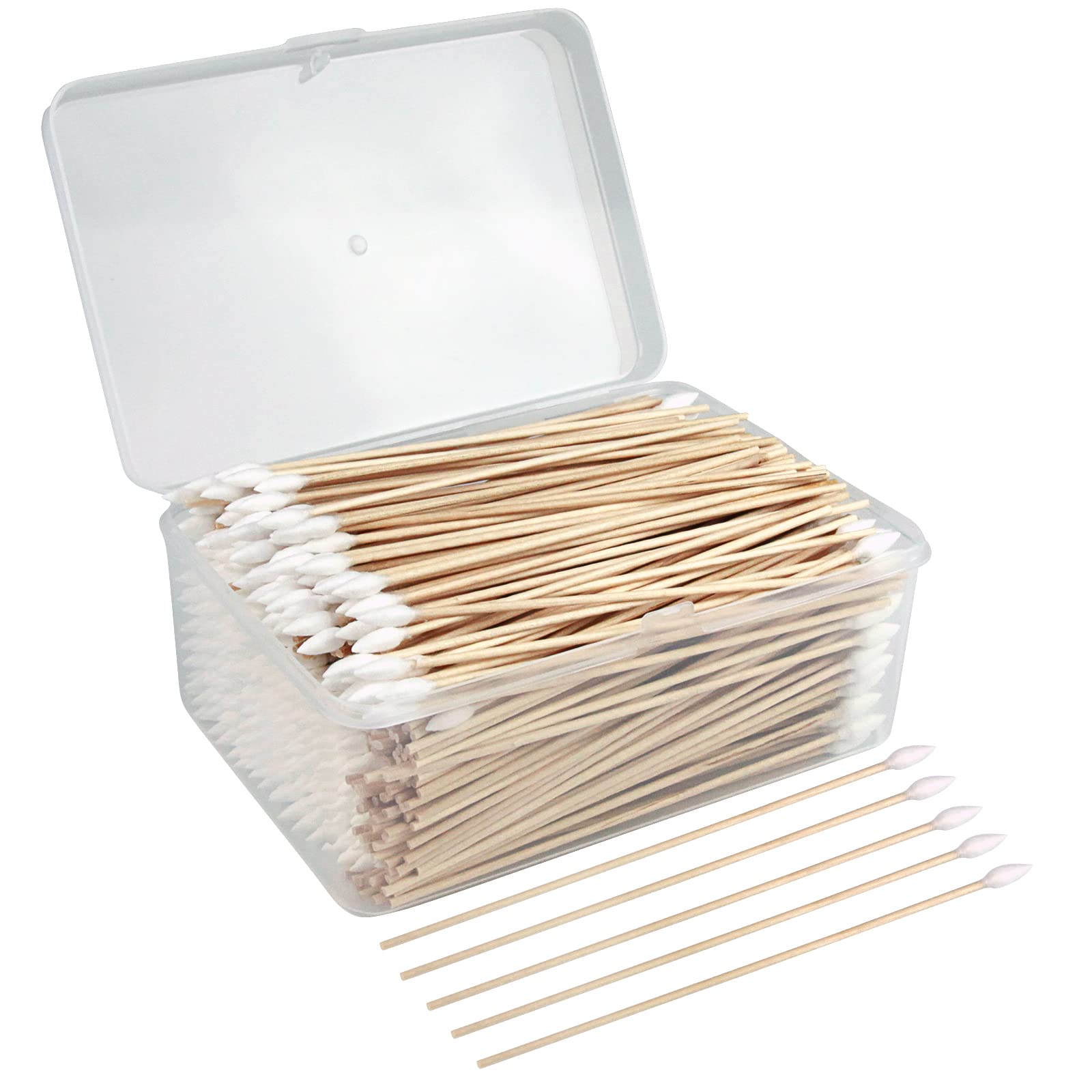 400 Count 6 Inch Long Cotton Swabs with Wooden Handles Cotton Tipped  Applicator for Cleaning