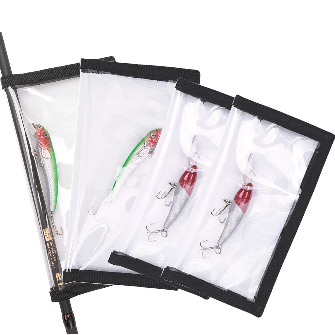 Fishing Lure Wraps 3 Packs Durable Clear PVC Lure Covers Keeps Fishing Safe  Easily See Lures Fishing Hook Covers Bait Storage 3.9 W x 7.9 L