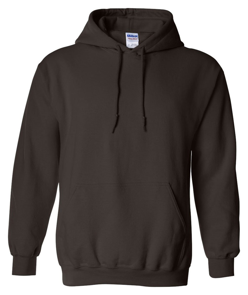 Gildan mens Hooded Large Dark Chocolate