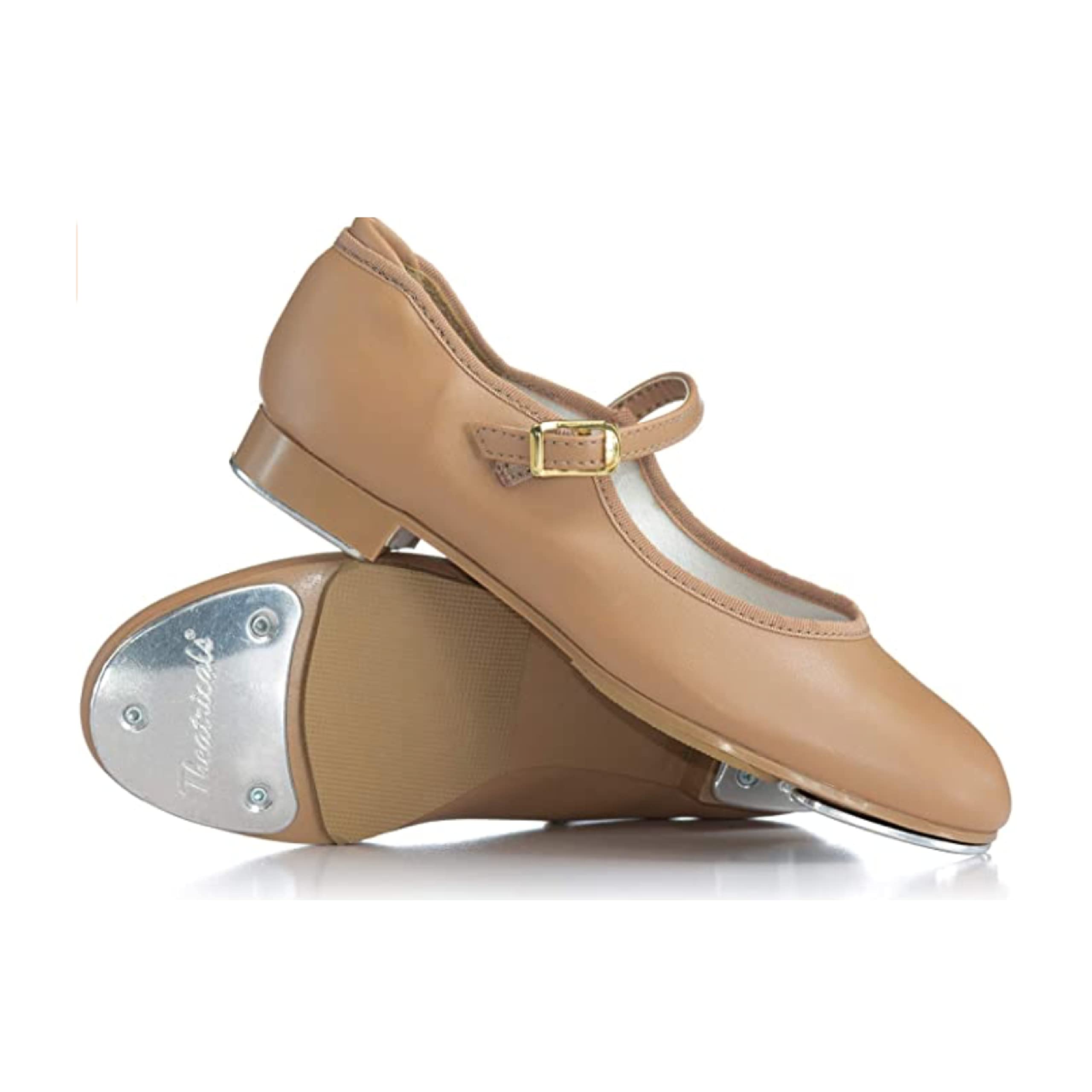 Bloch Girl's Tap On Tap Shoes, Tan Leather, Rubber