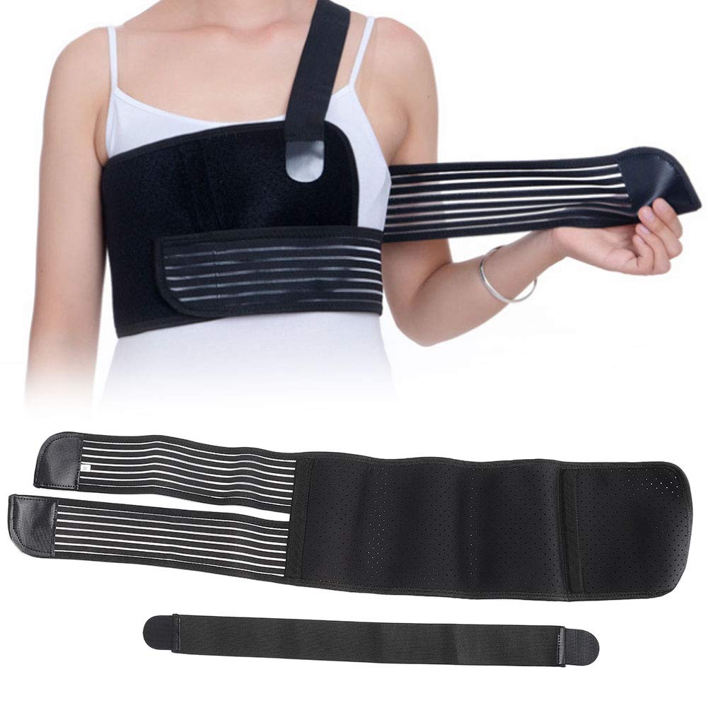 Thorax Support Chest Brace Breathable Elastic Adjustable Protective Chest  Binder Belt For Broken Rib Double Straps